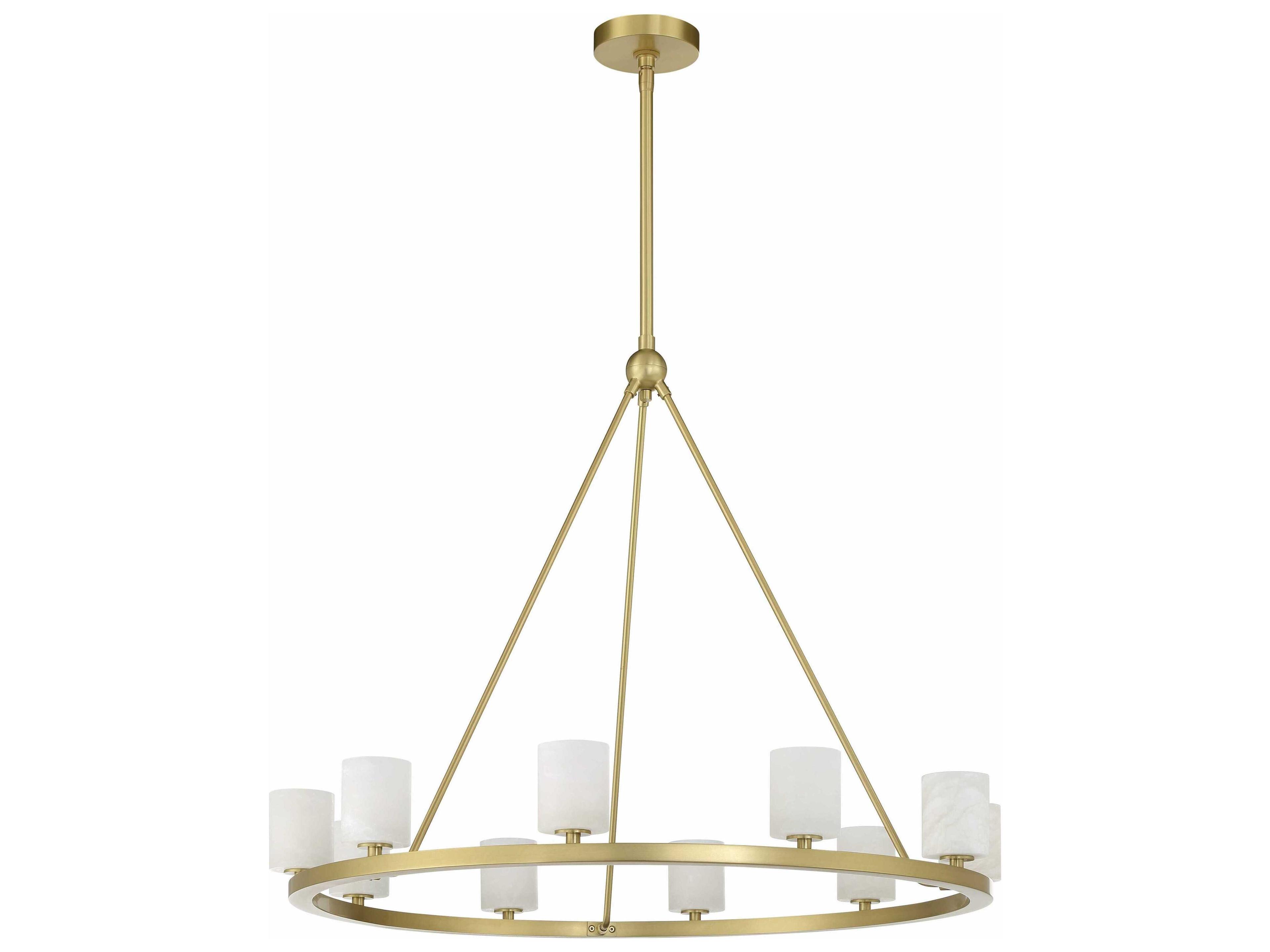 Crystorama Aragon 10-Light Soft Brass Chandelier