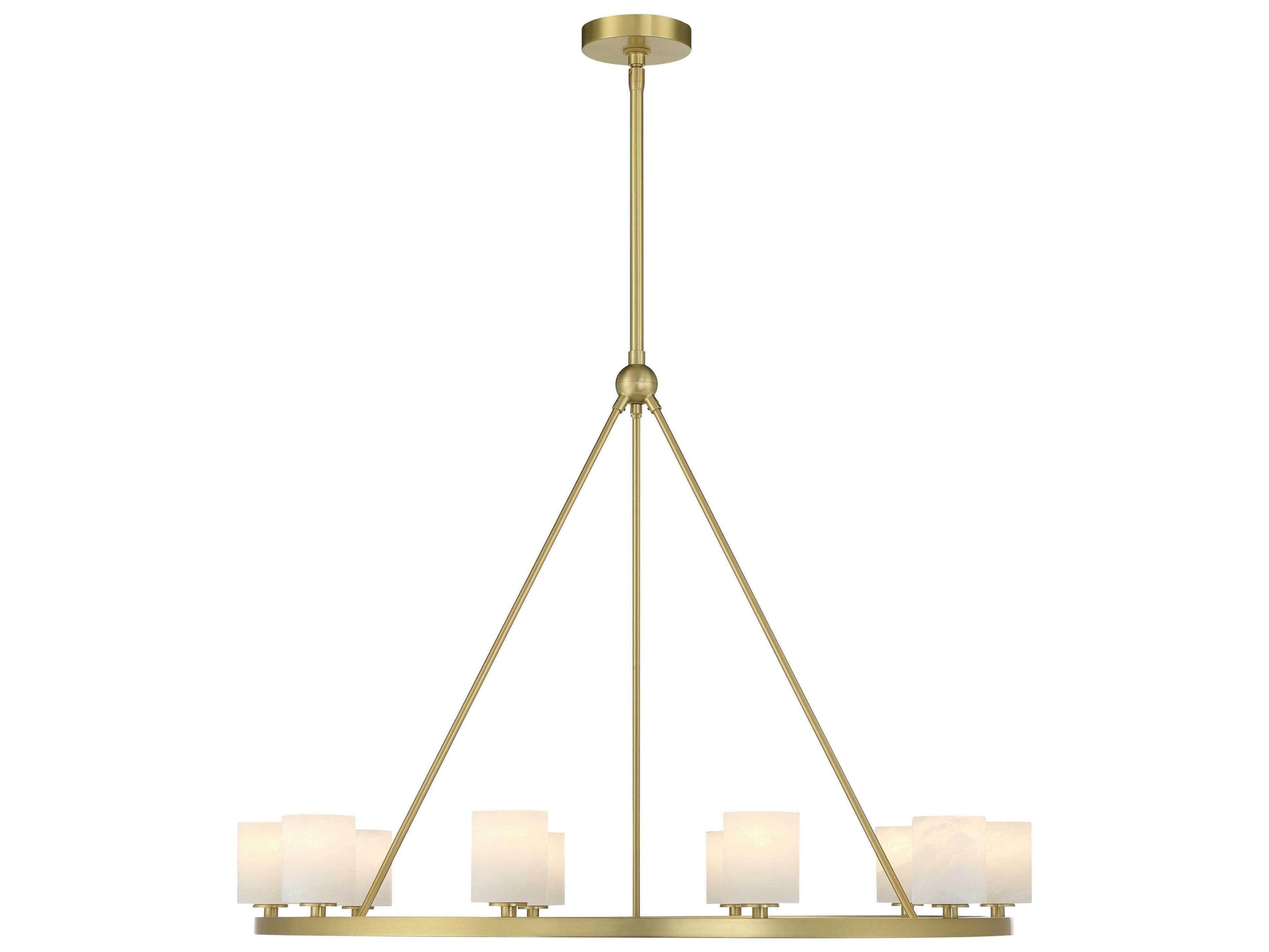 Crystorama Aragon 10-Light Soft Brass Chandelier