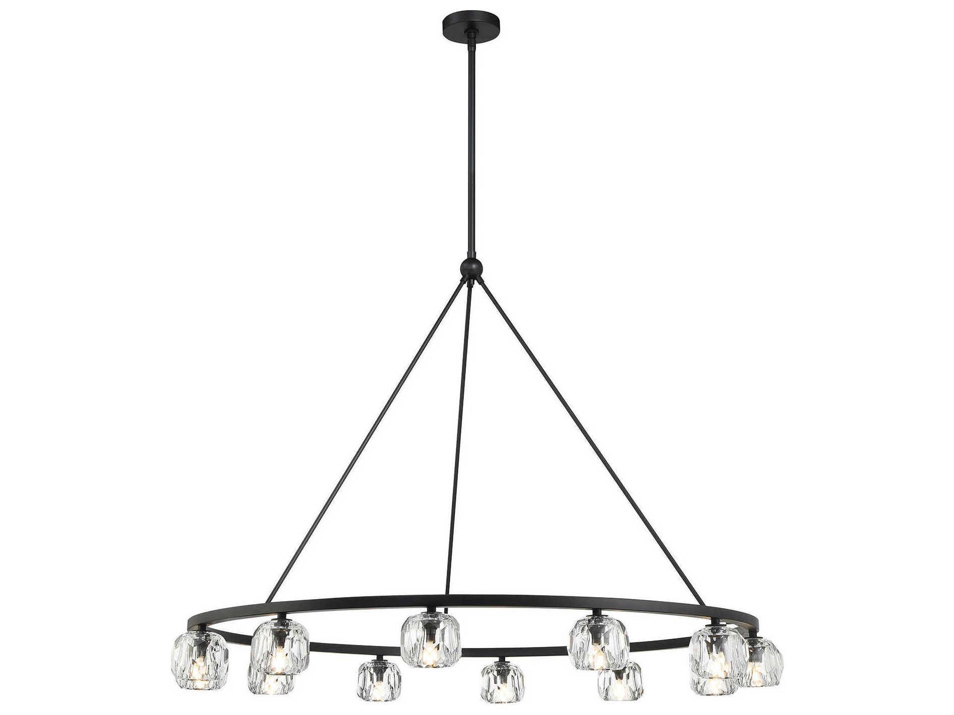 Crystorama Aragon 12-Light Matte Black Chandelier