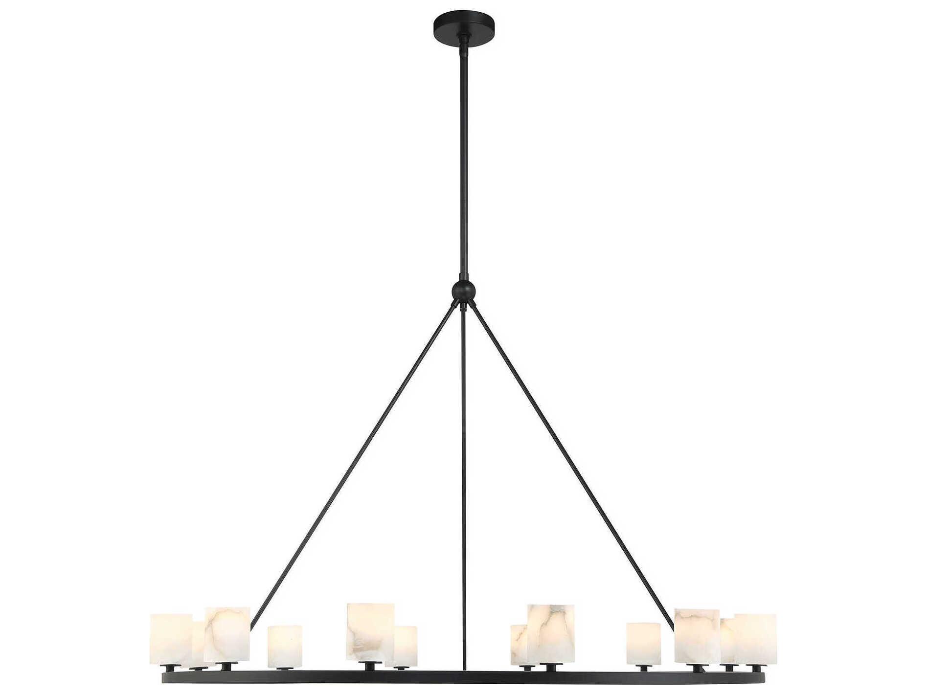 Crystorama Aragon 12-Light Matte Black Chandelier