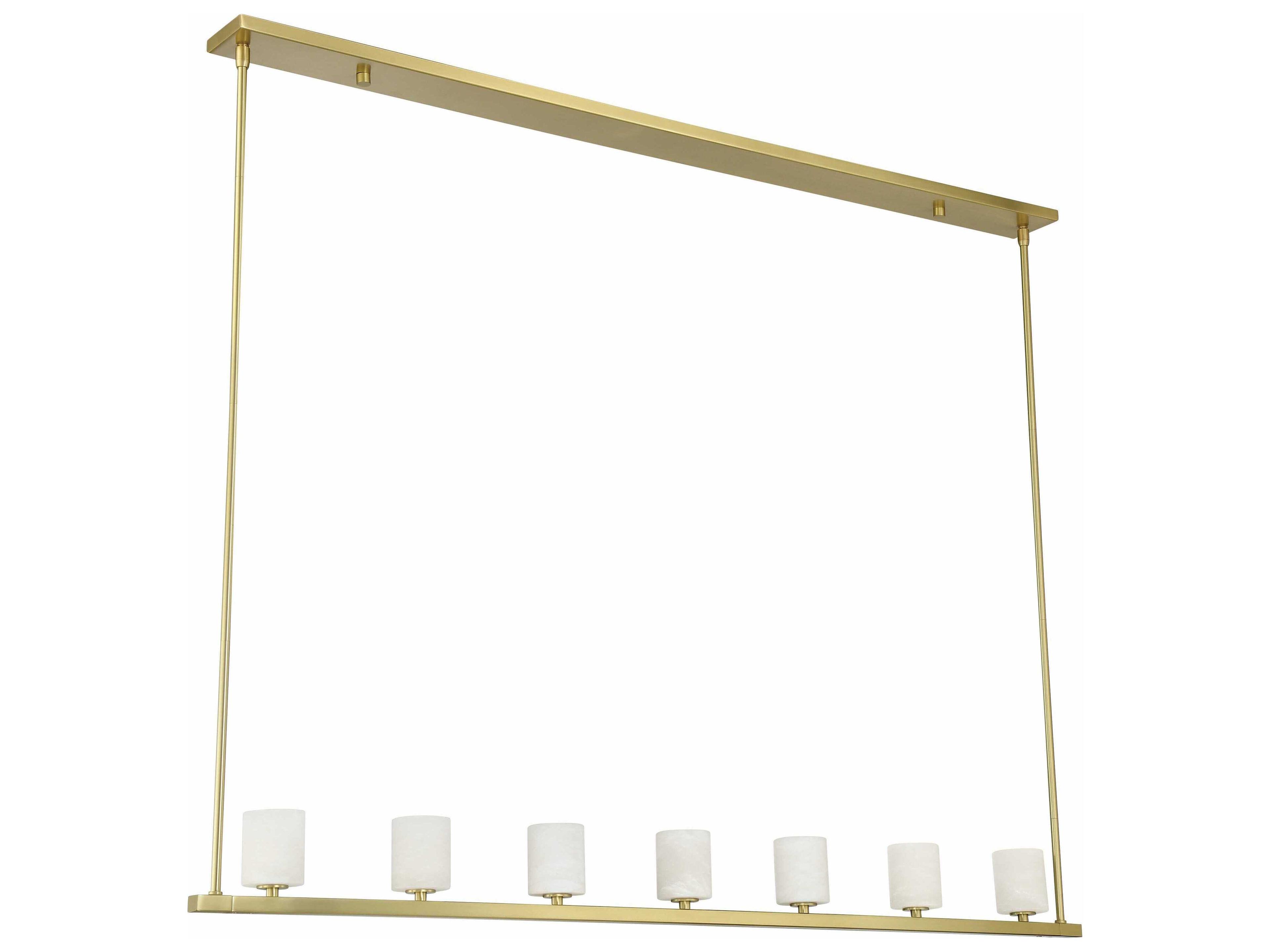 Crystorama Aragon 7-Light Soft Brass Island Pendant