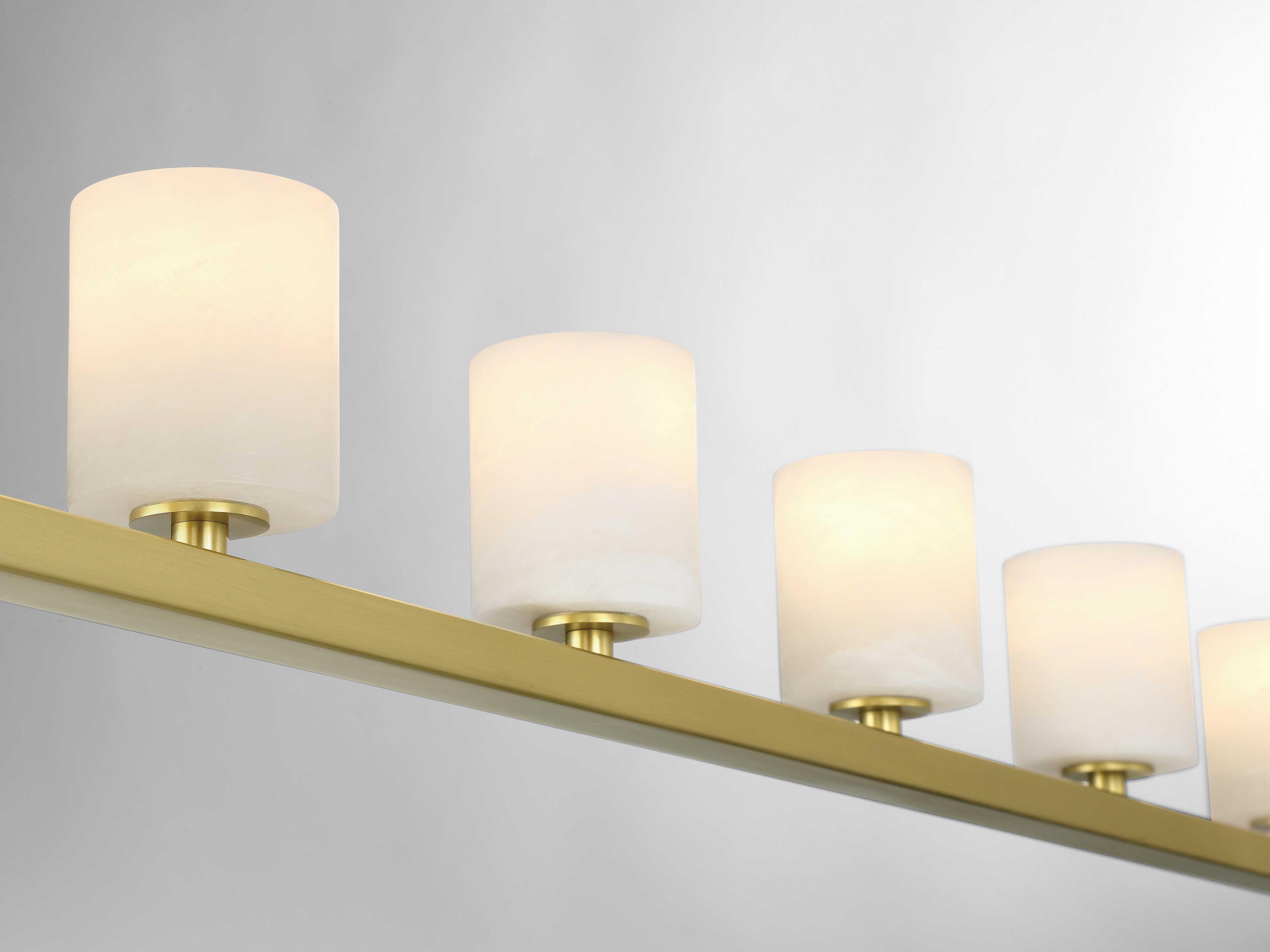 Crystorama Aragon 7-Light Soft Brass Island Pendant