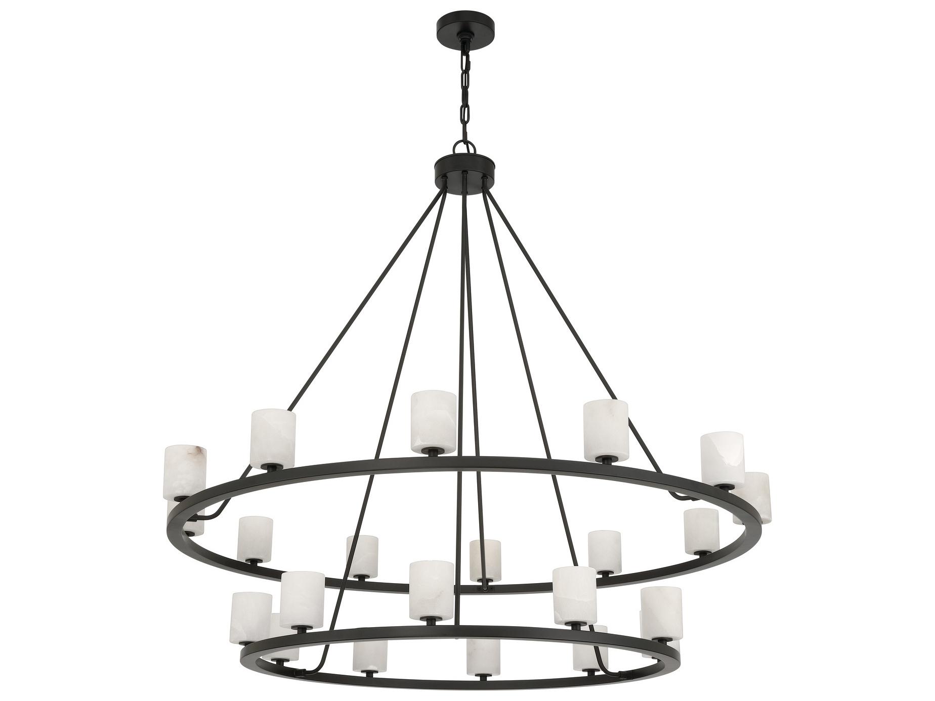 Crystorama Aragon 22-Light Black Tiered Chandelier