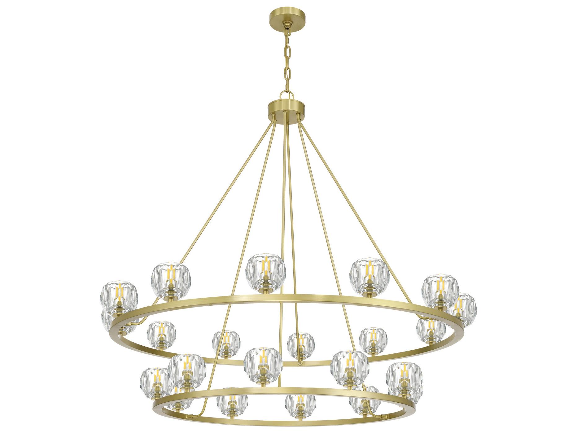 Crystorama Aragon 22-Light Gold Tiered Chandelier