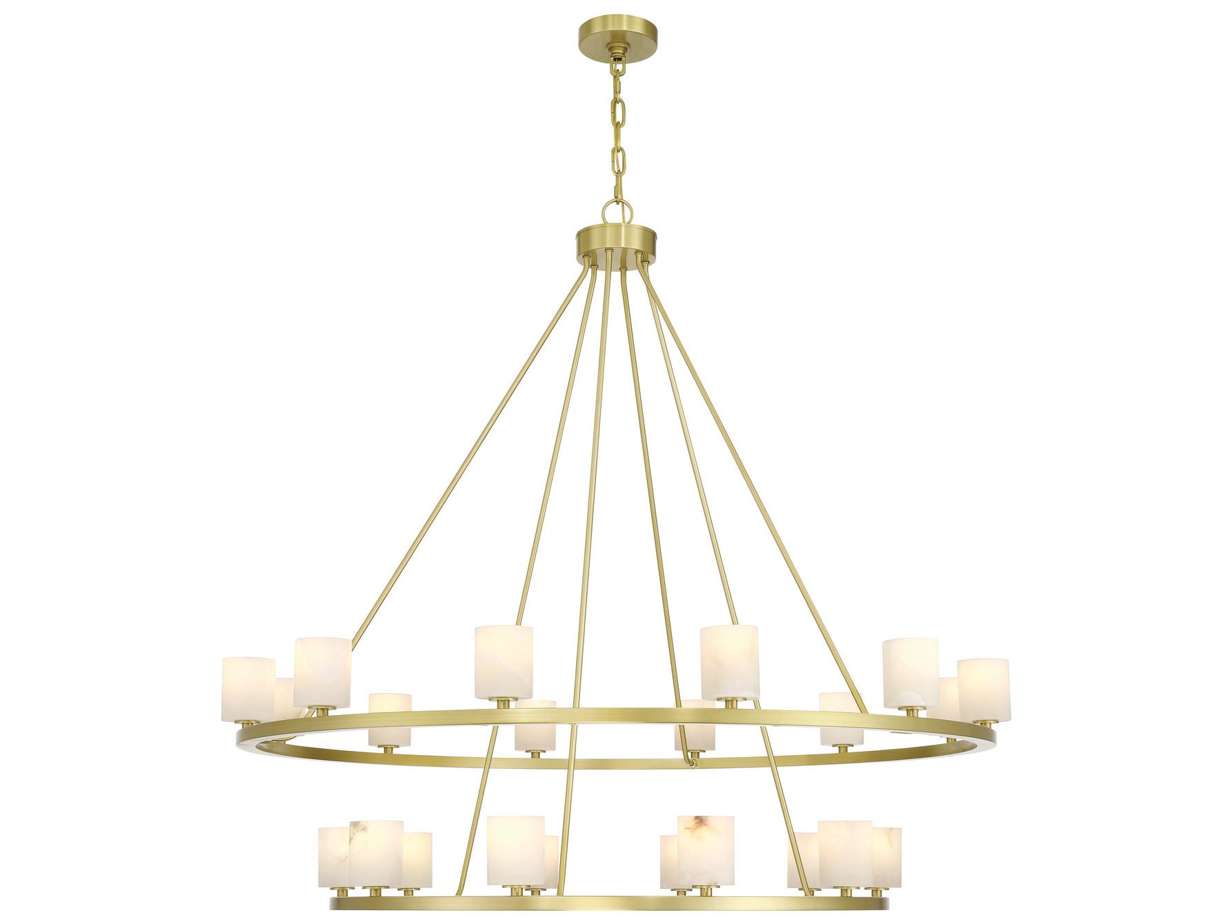 Crystorama Aragon 22-Light Gold Tiered Chandelier