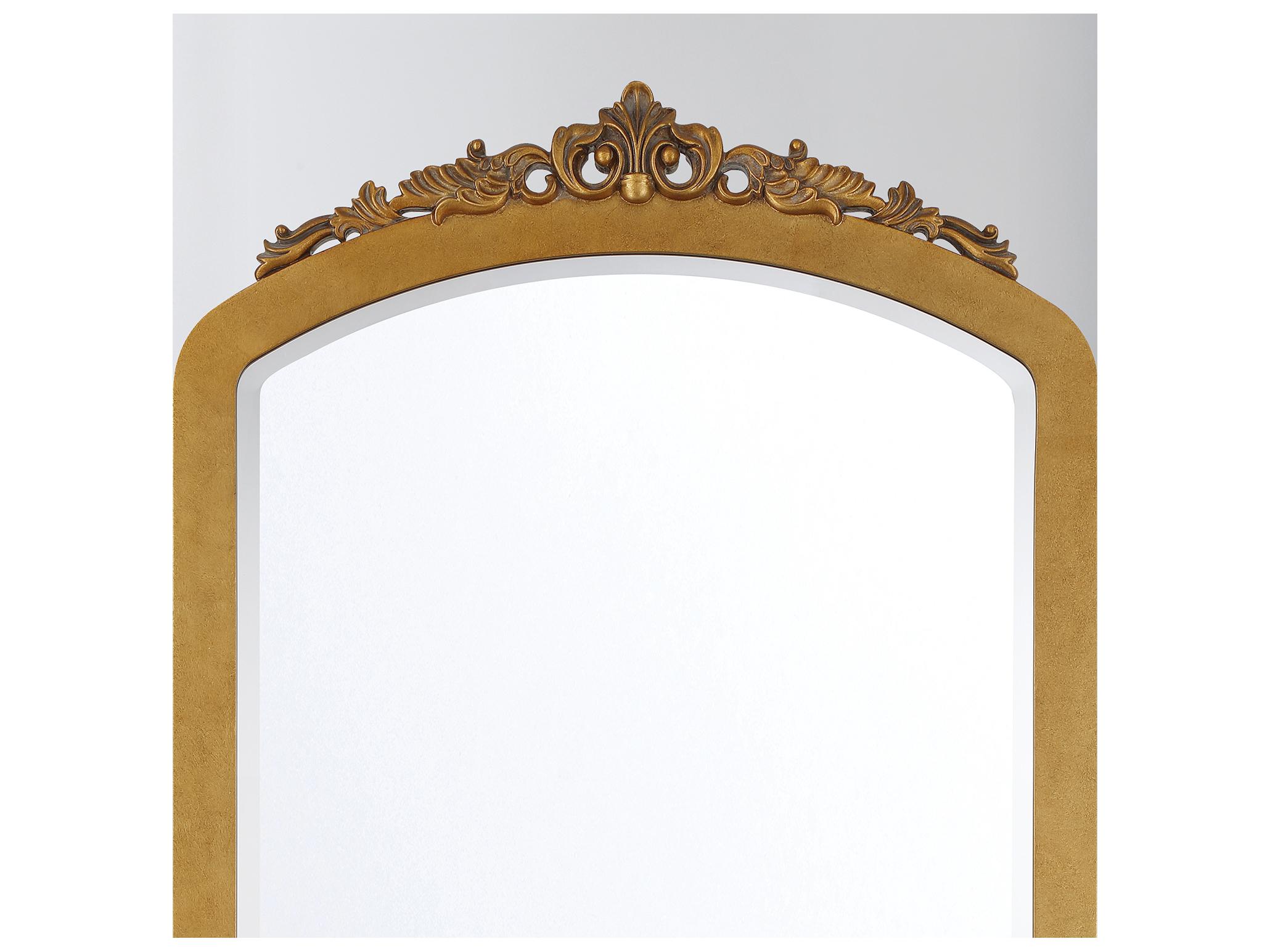 Crystorama Arden Gold Floor Mirror Vertical