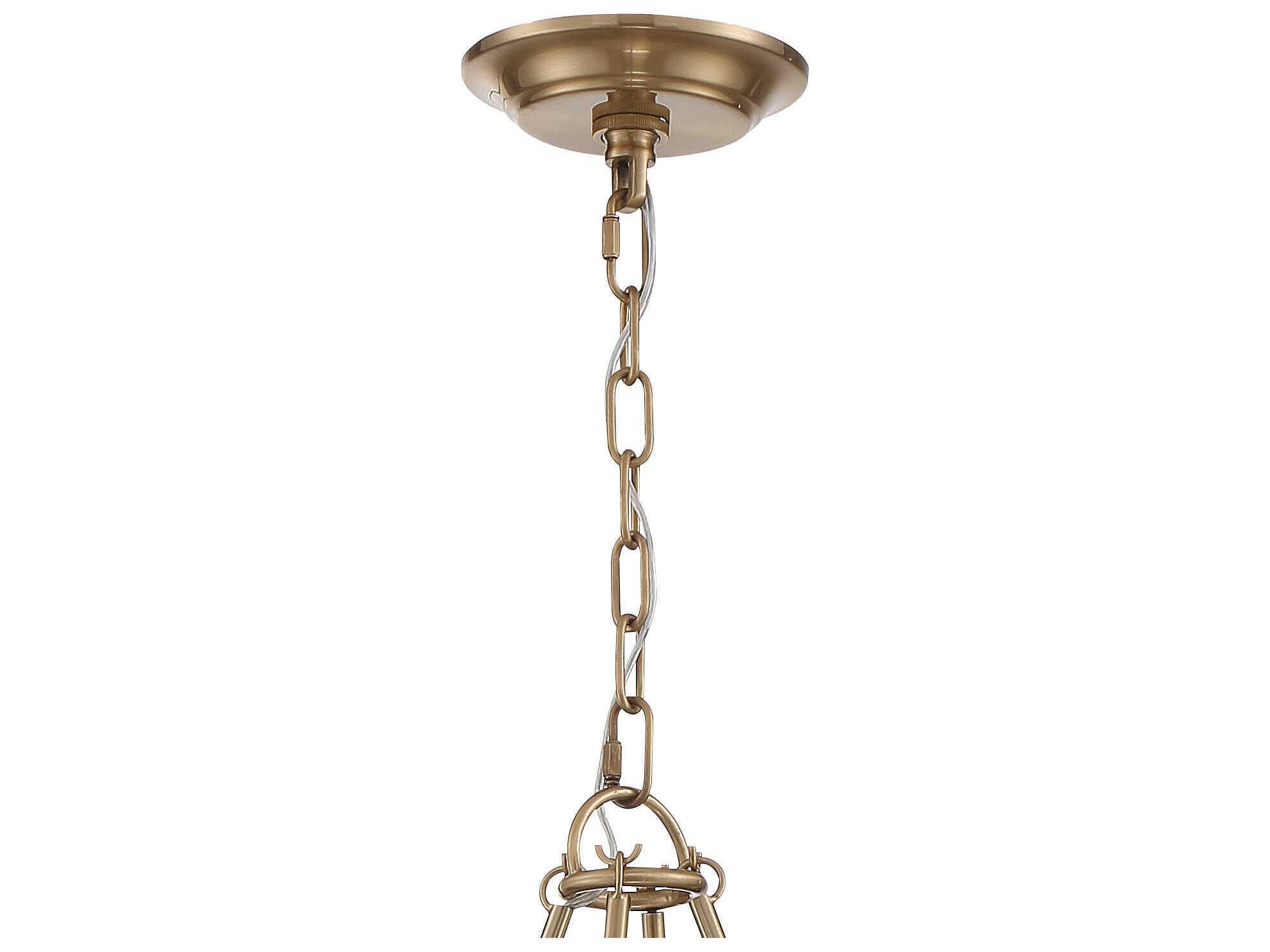 Crystorama Bailey 8-Light Aged Brass Candelabra Chandelier