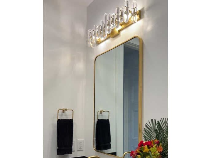 Crystorama Bolton 3-Light Gold Crystal Vanity Light