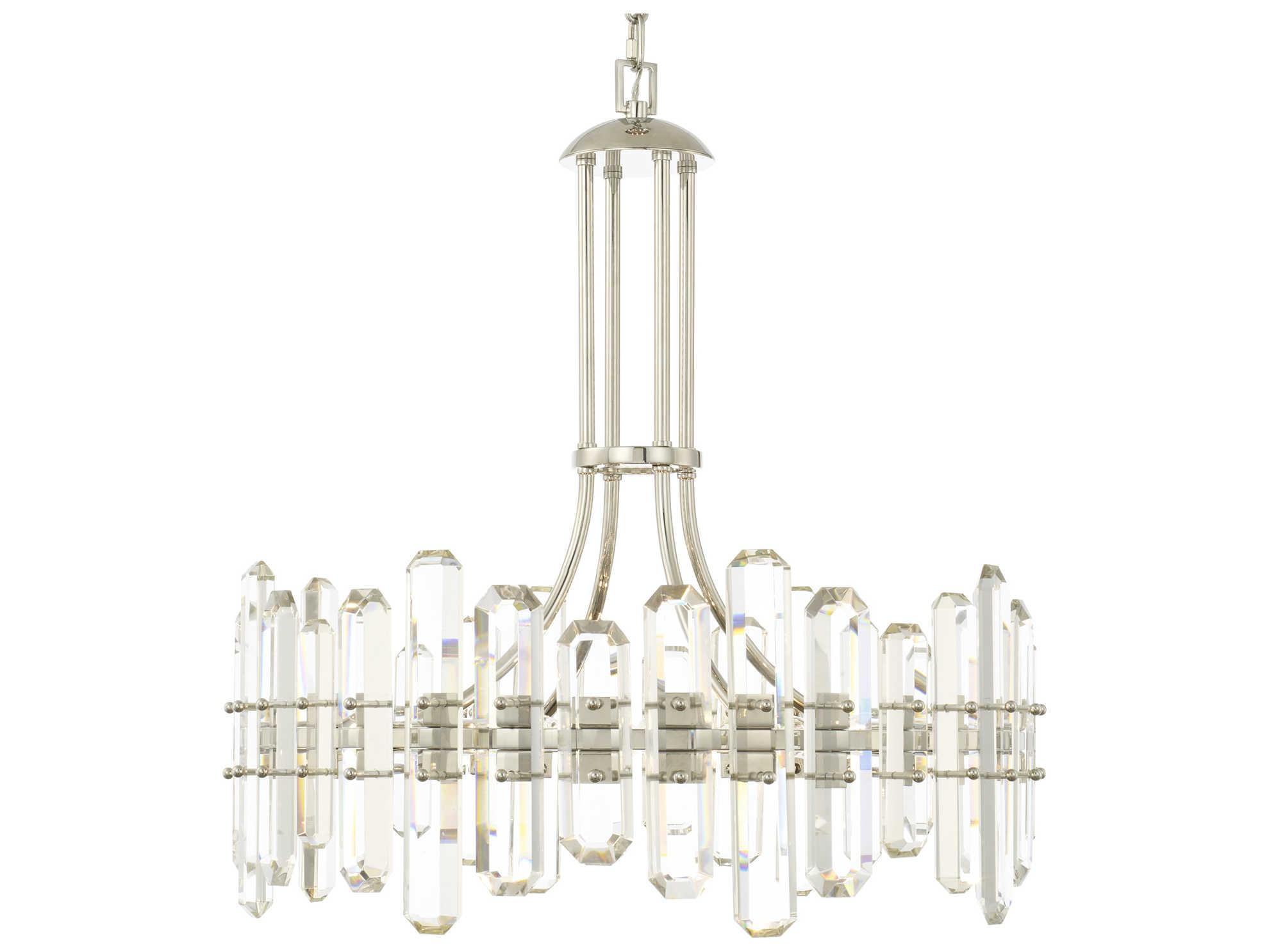 Crystorama Bolton 8-Light Gold Crystal Candelabra Drum Chandelier