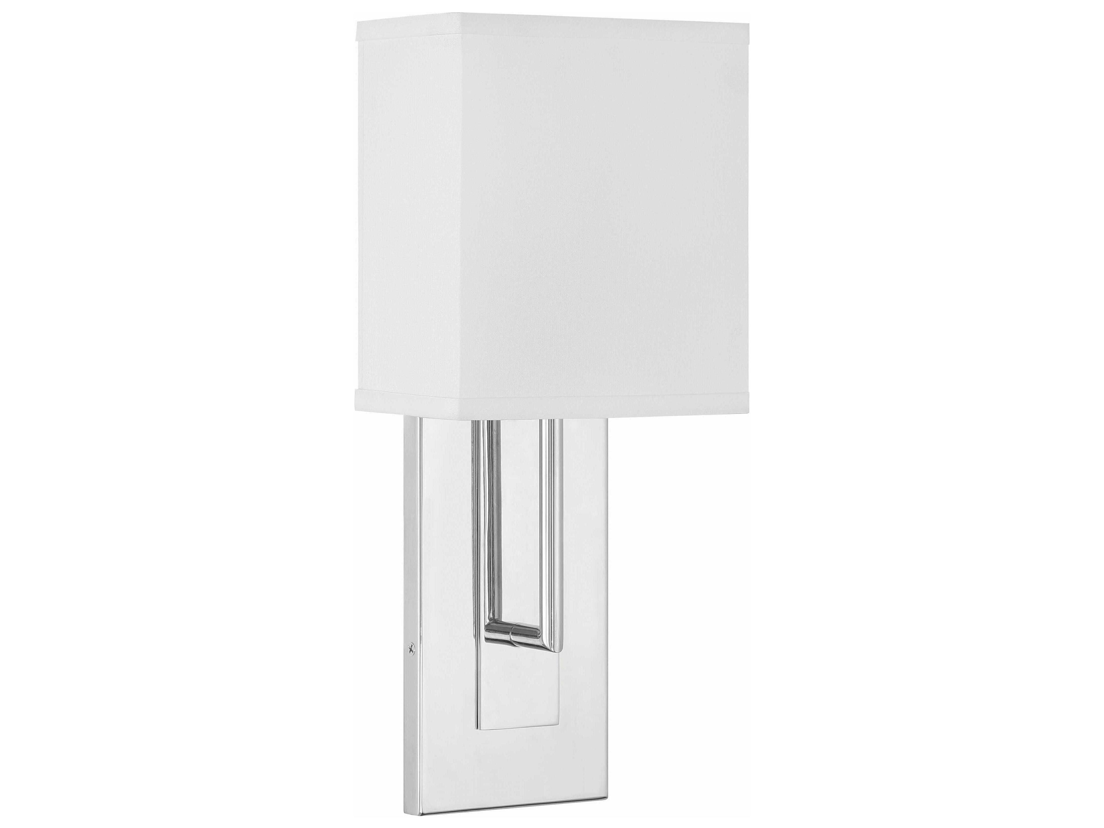 Crystorama Brent 1-Light Polished Nickel Wall Sconce