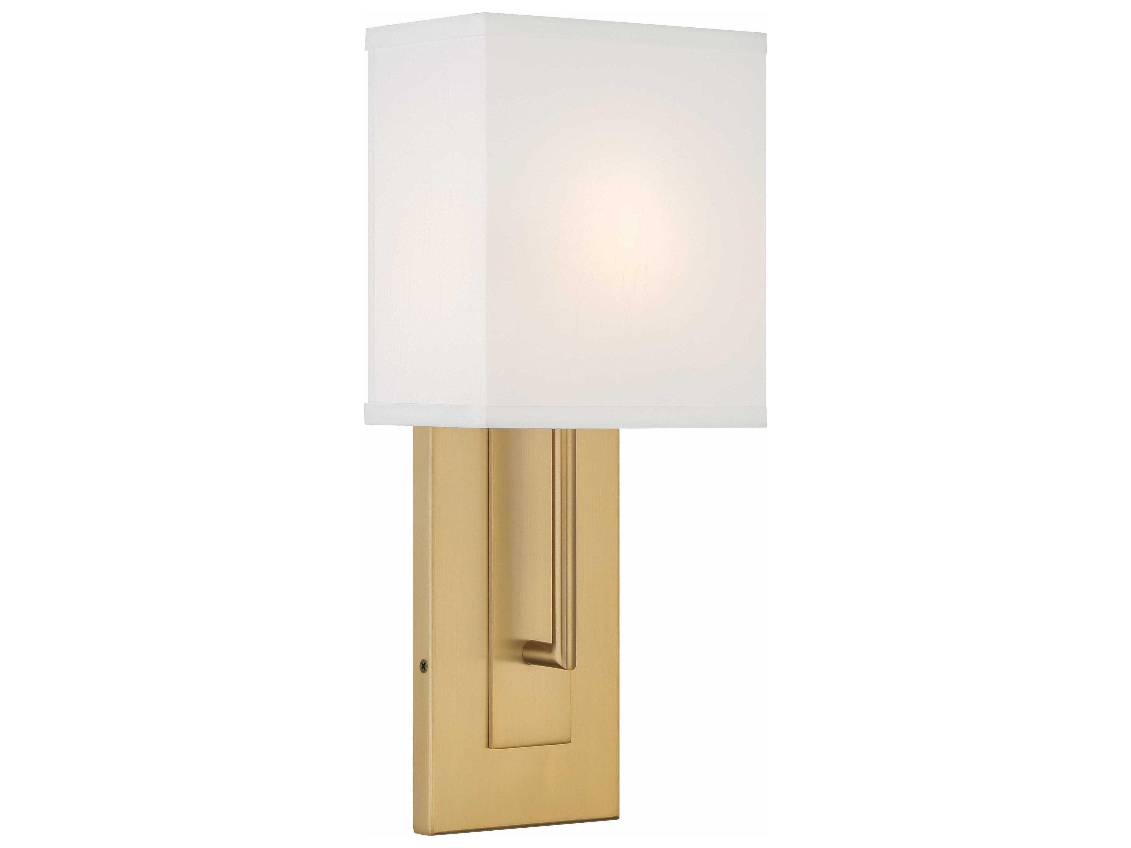 Crystorama Brent 1-Light Vibrant Gold Wall Sconce