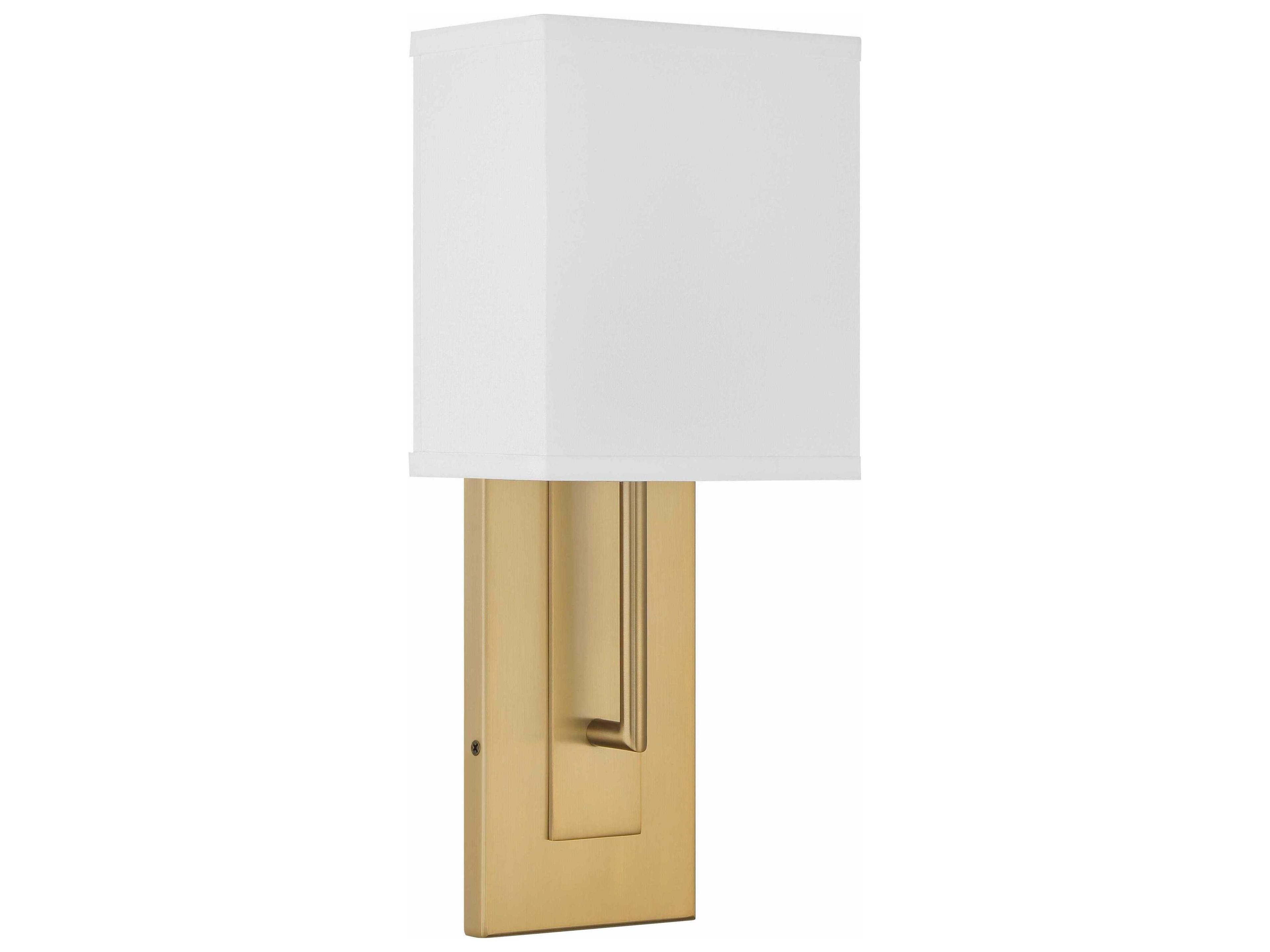 Crystorama Brent 1-Light Vibrant Gold Wall Sconce