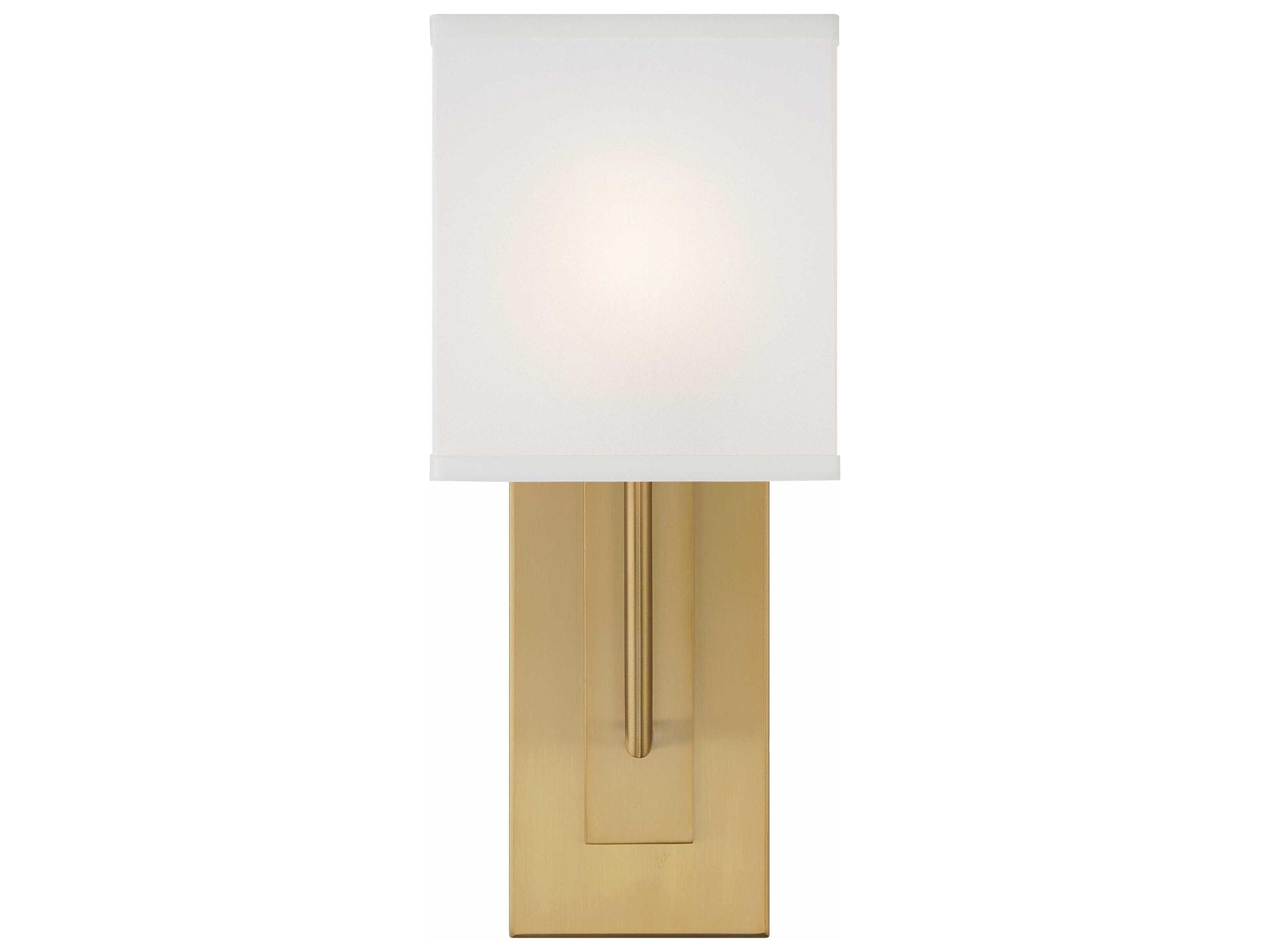 Crystorama Brent 1-Light Vibrant Gold Wall Sconce