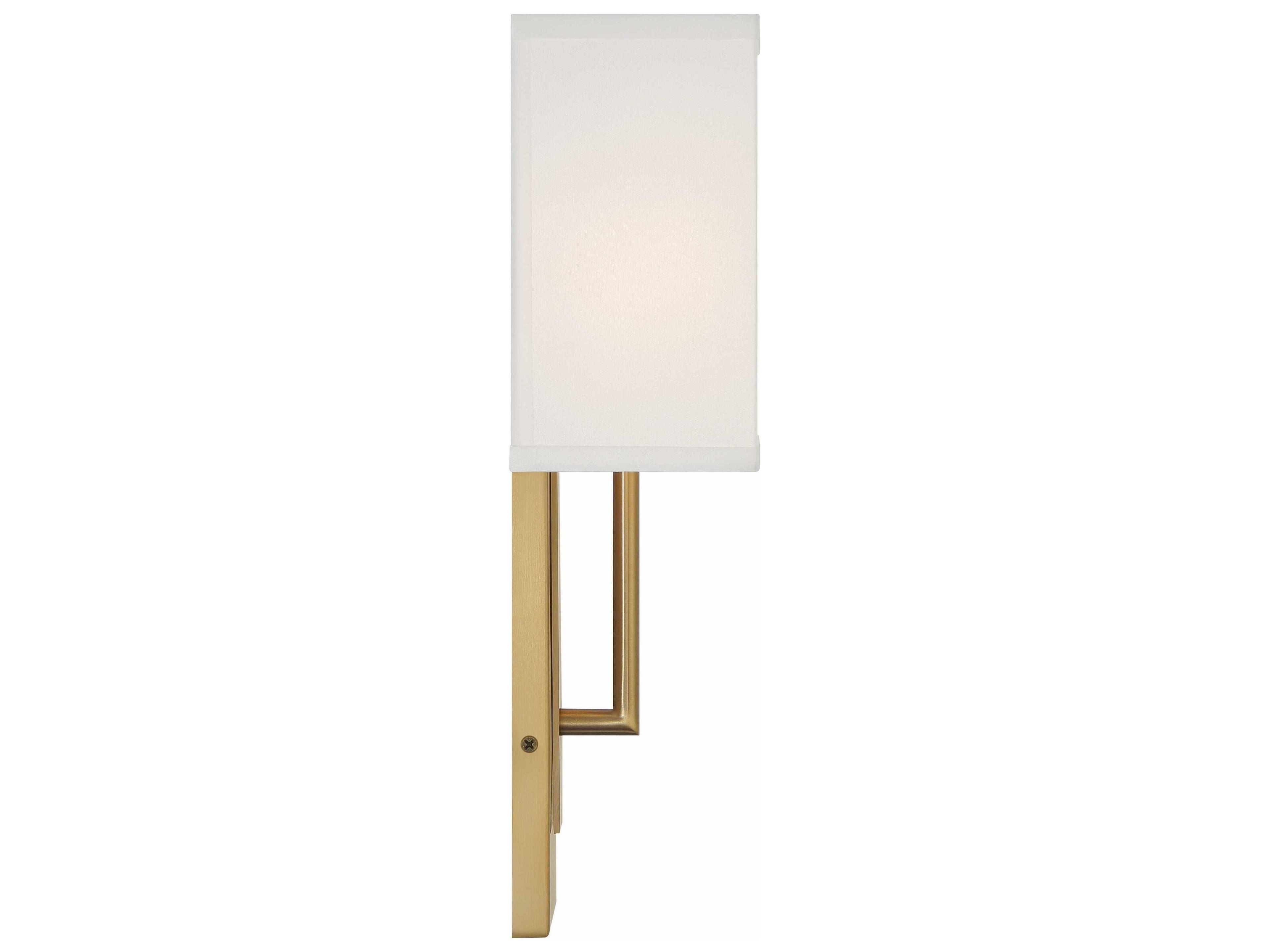 Crystorama Brent 1-Light Vibrant Gold Wall Sconce