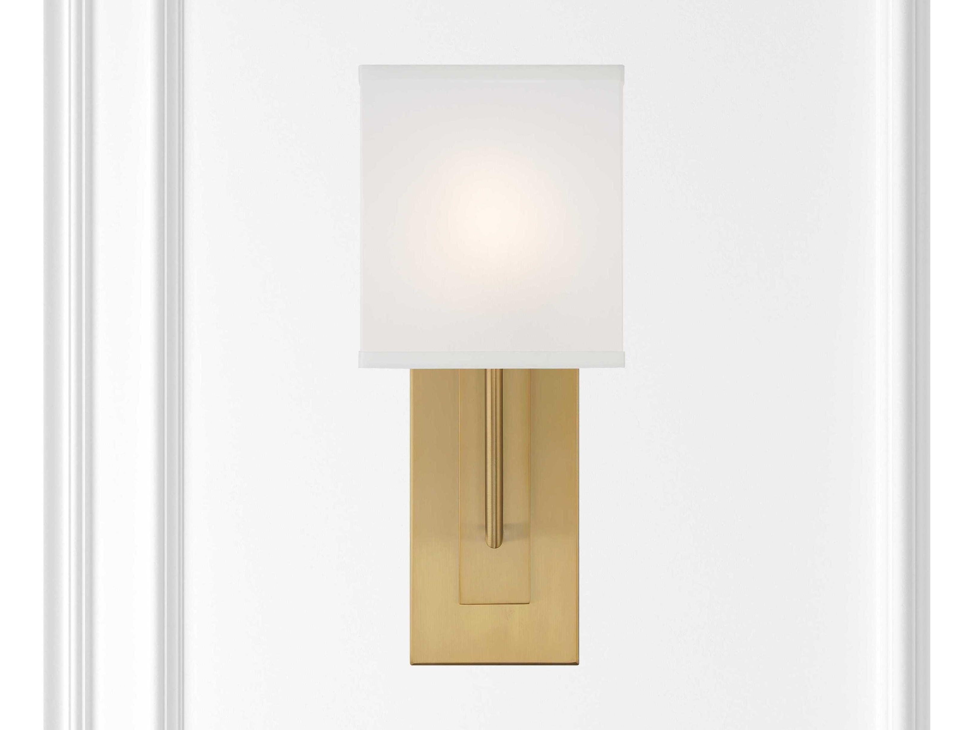 Crystorama Brent 1-Light Vibrant Gold Wall Sconce