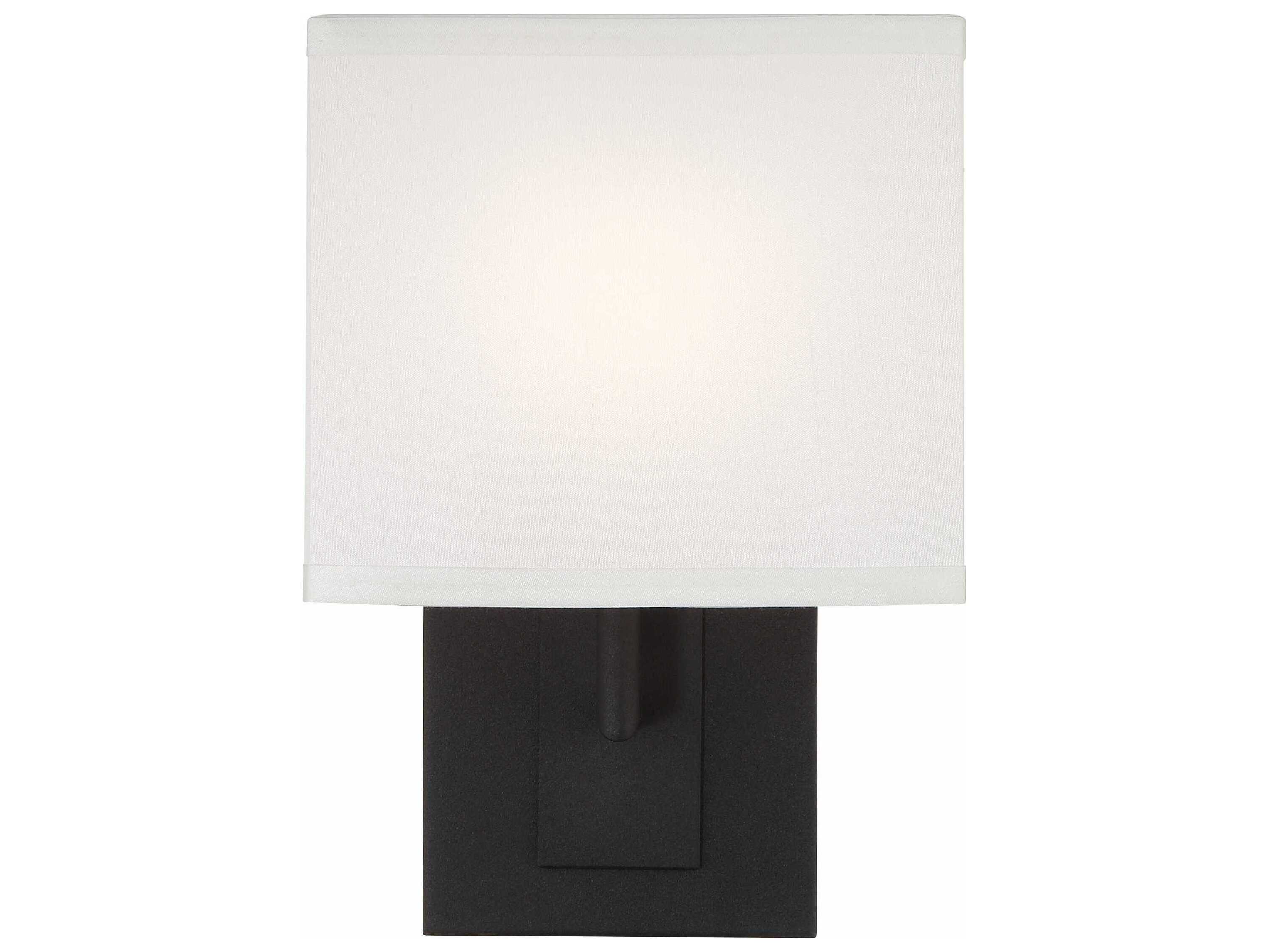 Crystorama Brent 1-Light Black Forged Wall Sconce