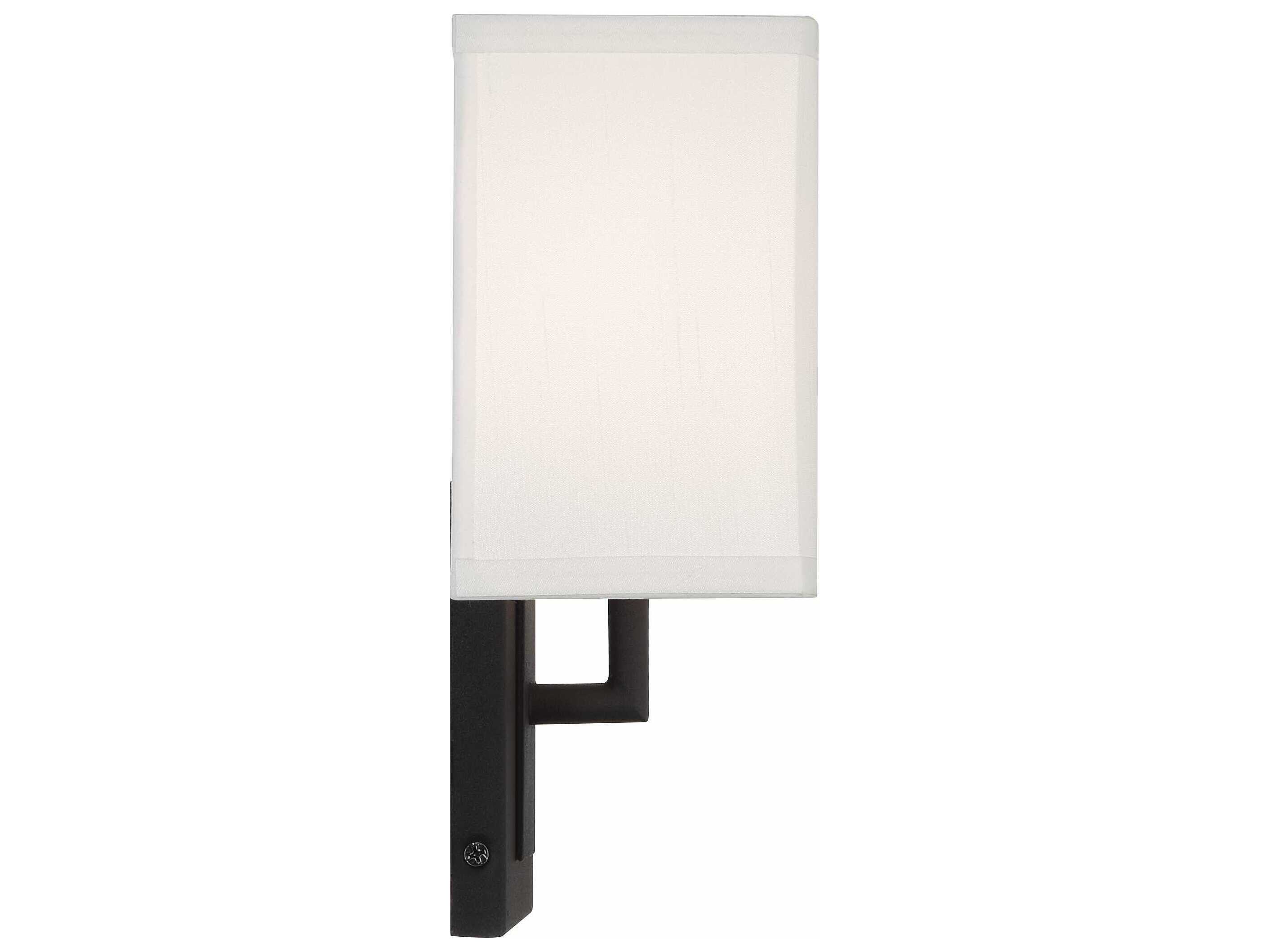 Crystorama Brent 1-Light Black Forged Wall Sconce