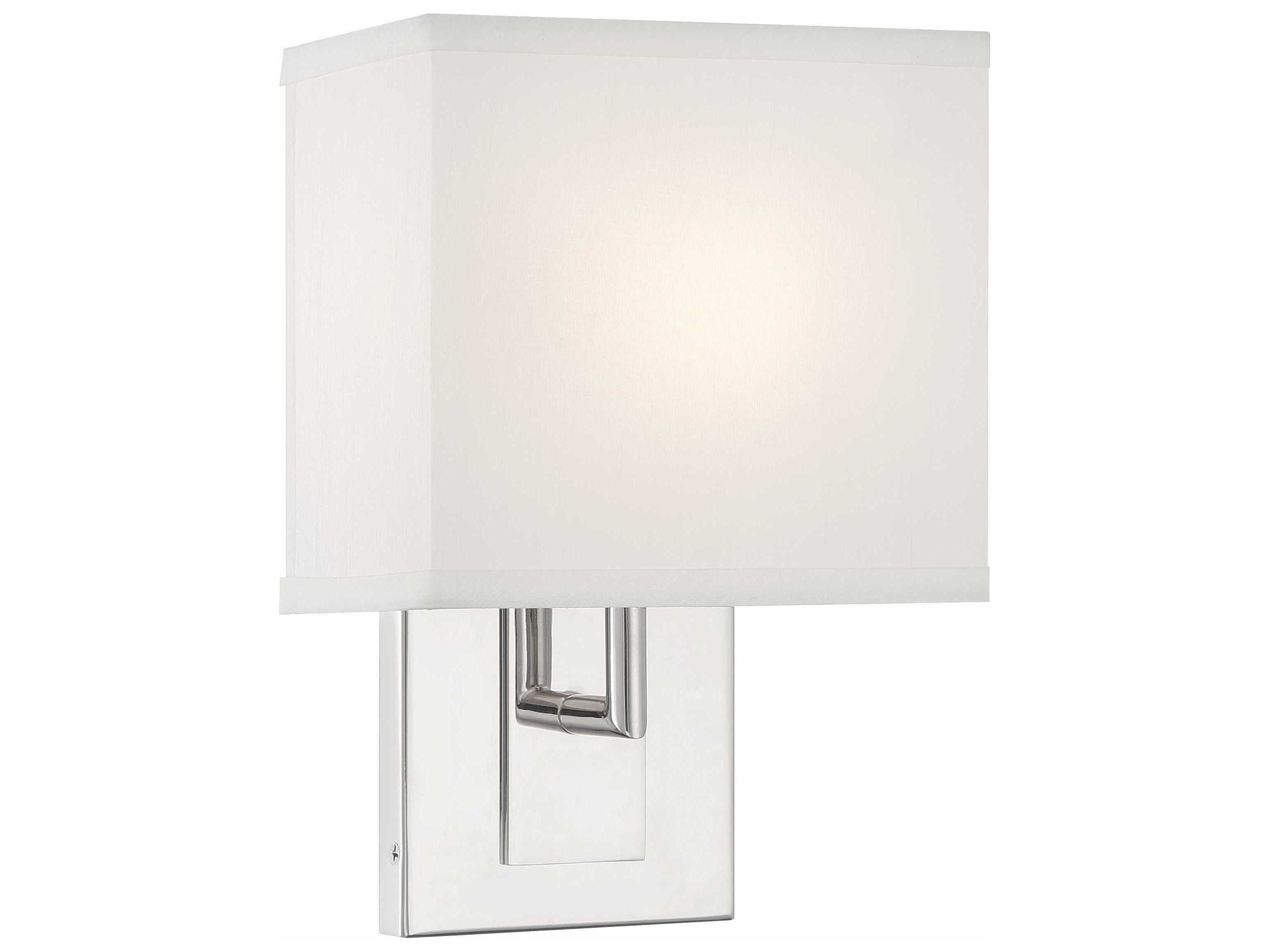 Crystorama Brent 1-Light Polished Nickel Wall Sconce