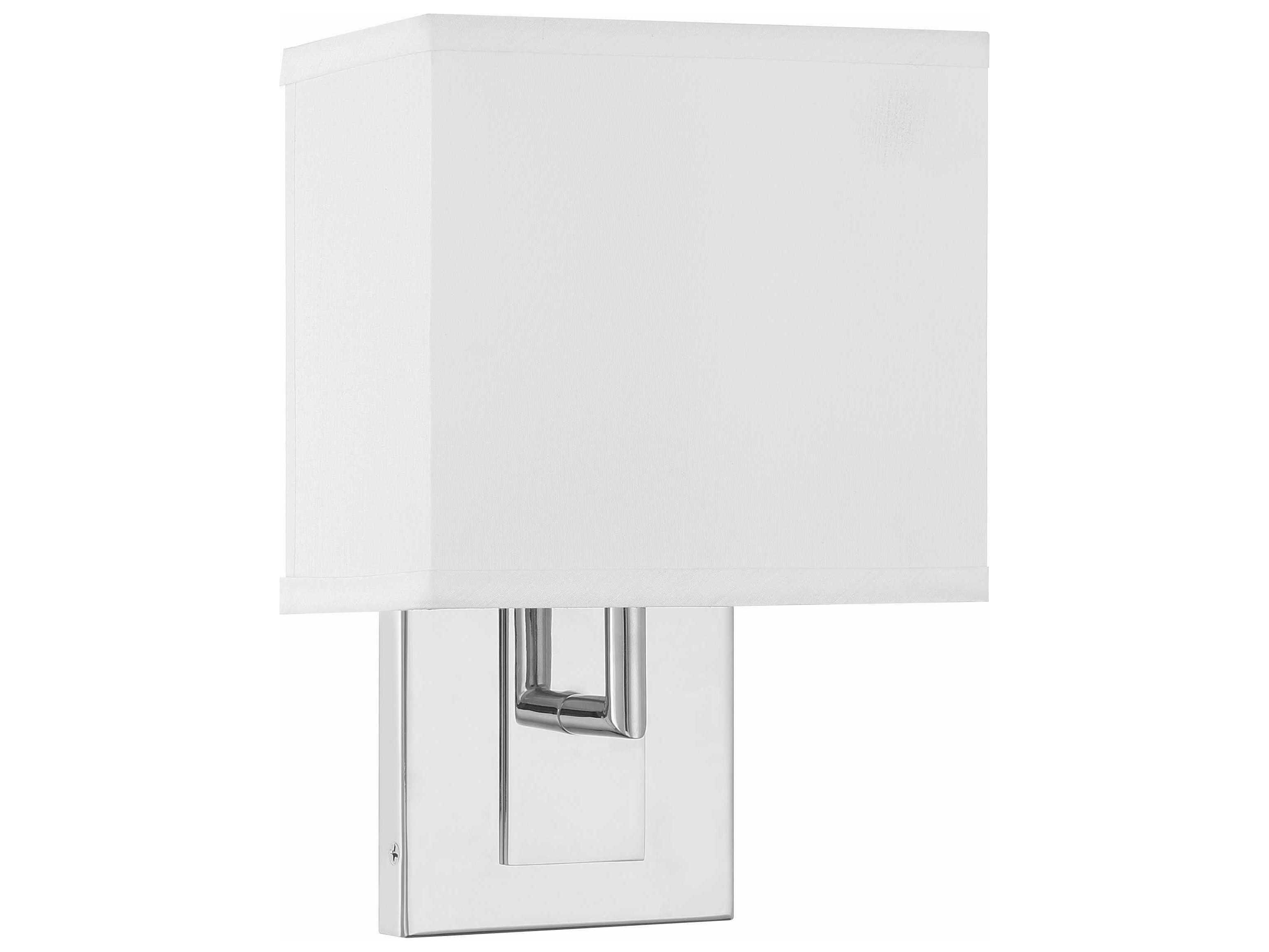 Crystorama Brent 1-Light Polished Nickel Wall Sconce