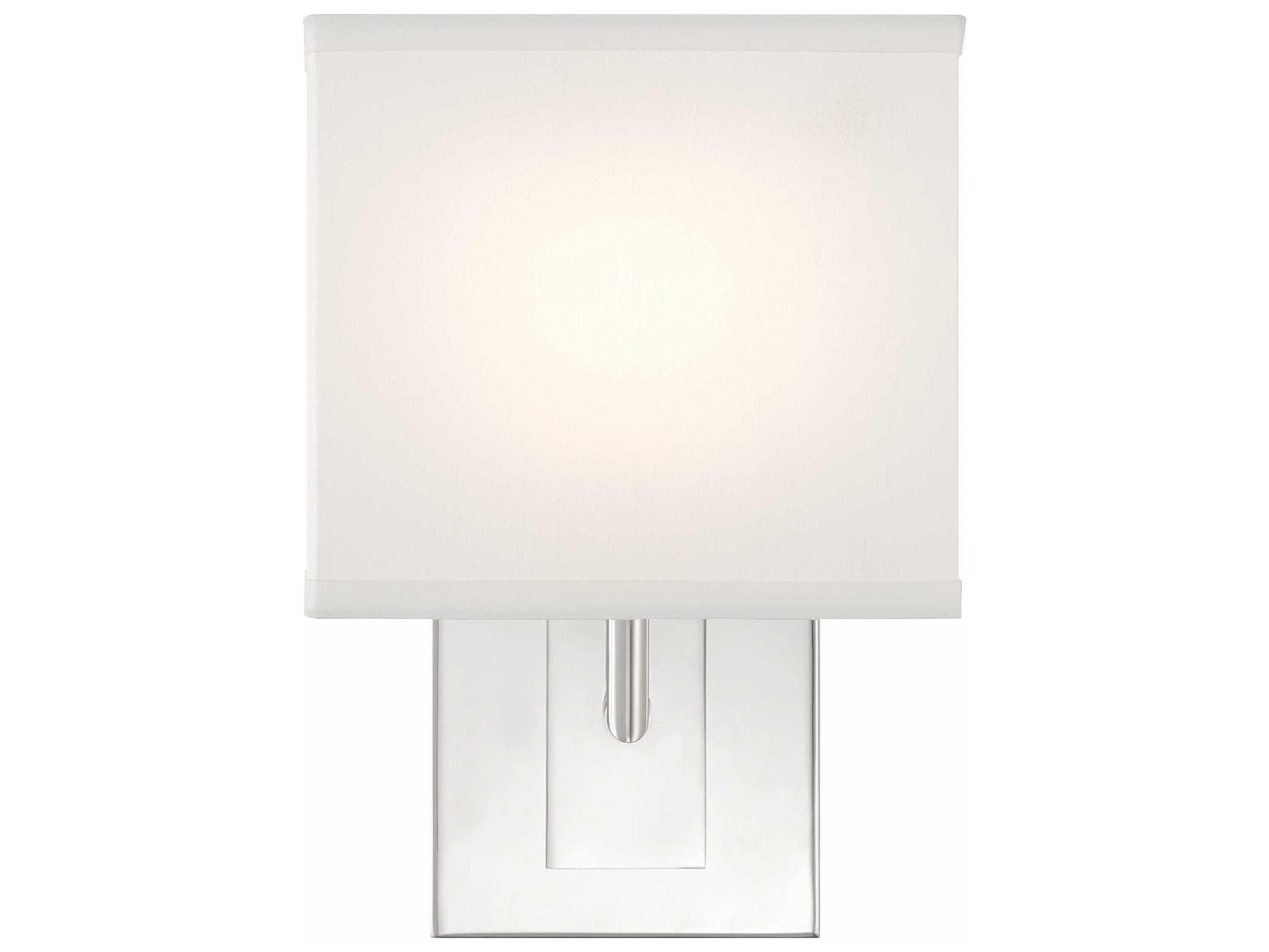 Crystorama Brent 1-Light Polished Nickel Wall Sconce