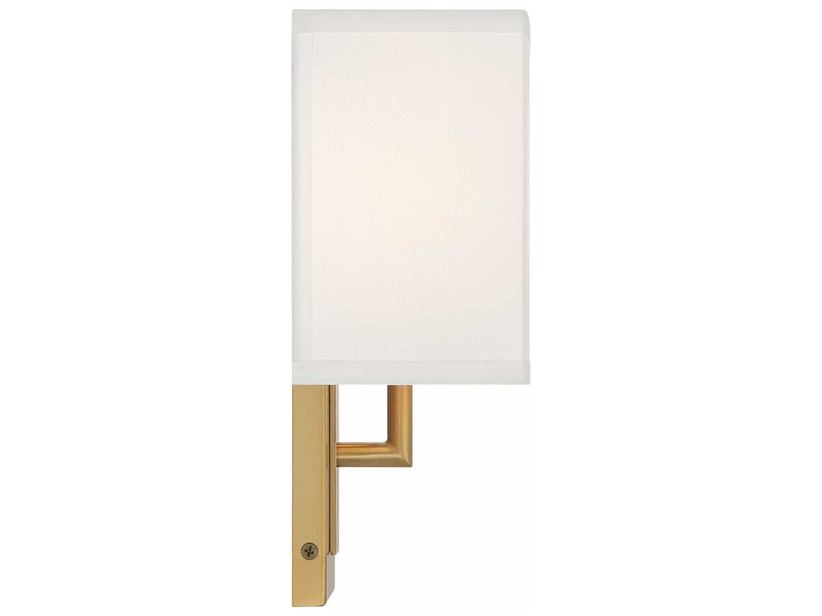 Crystorama Brent 1-Light Vibrant Gold Wall Sconce