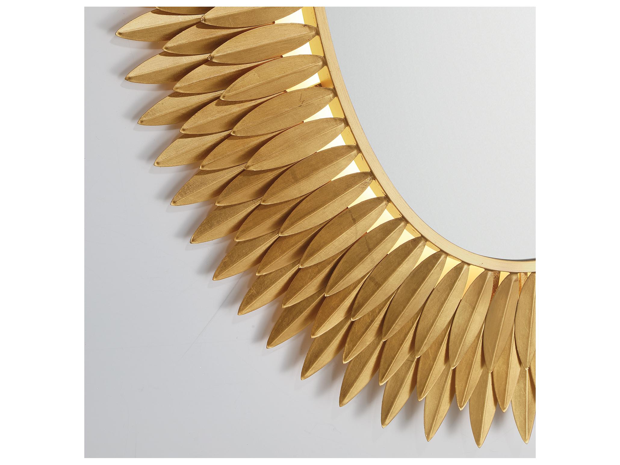 Crystorama Broche Gold Wall Mirror Oval