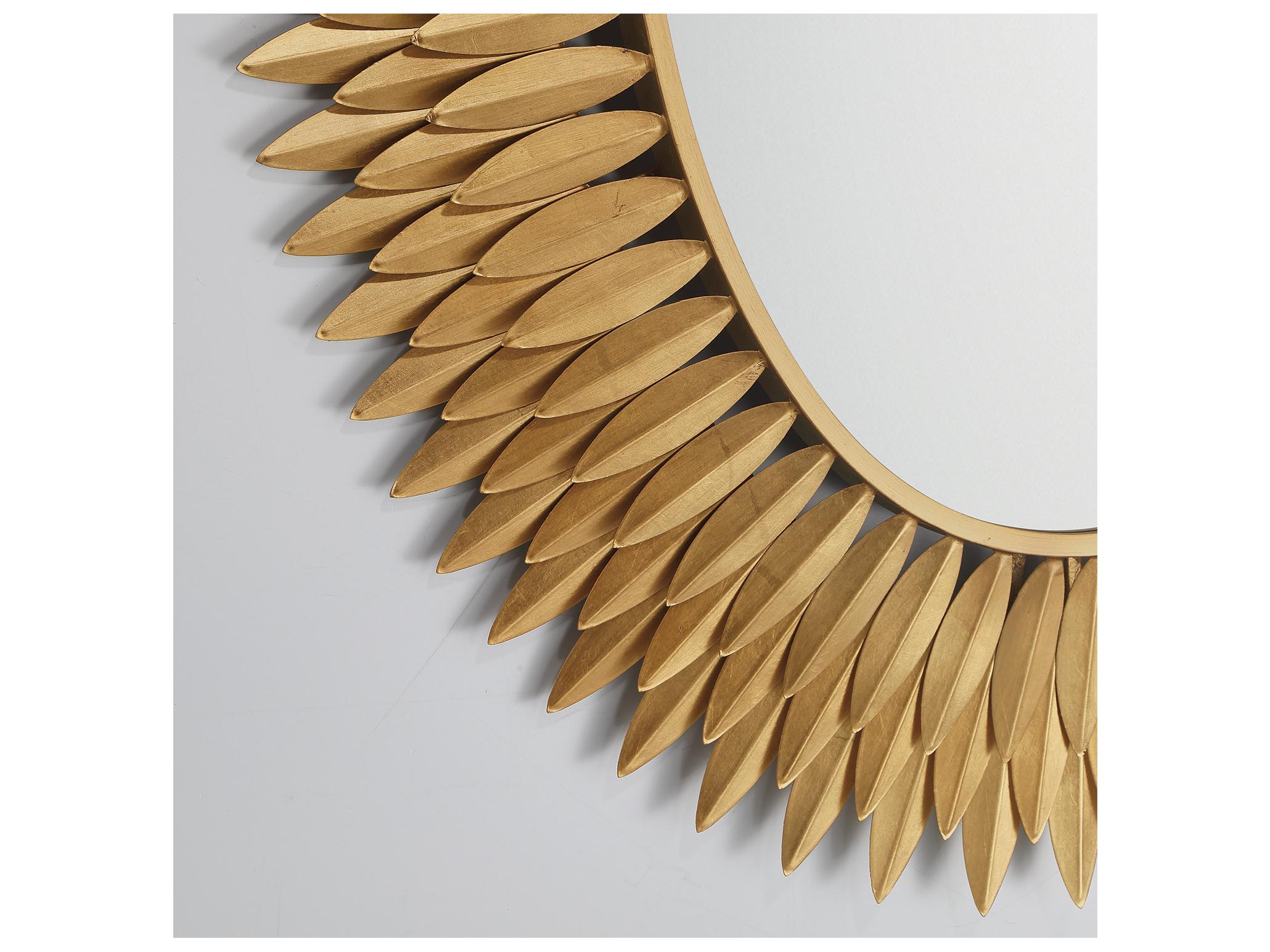 Crystorama Broche Gold Wall Mirror Oval