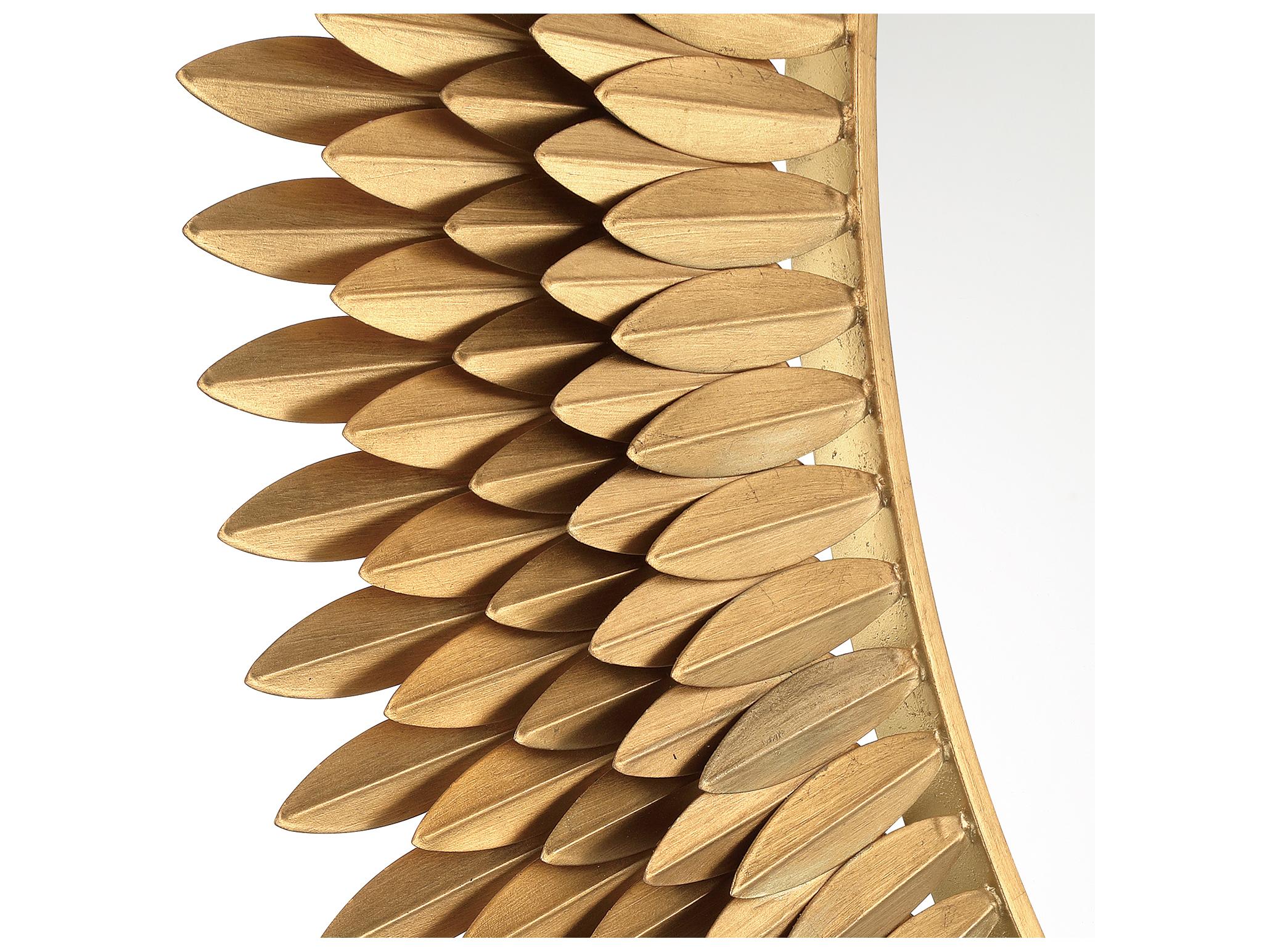 Crystorama Broche Gold Wall Mirror Round