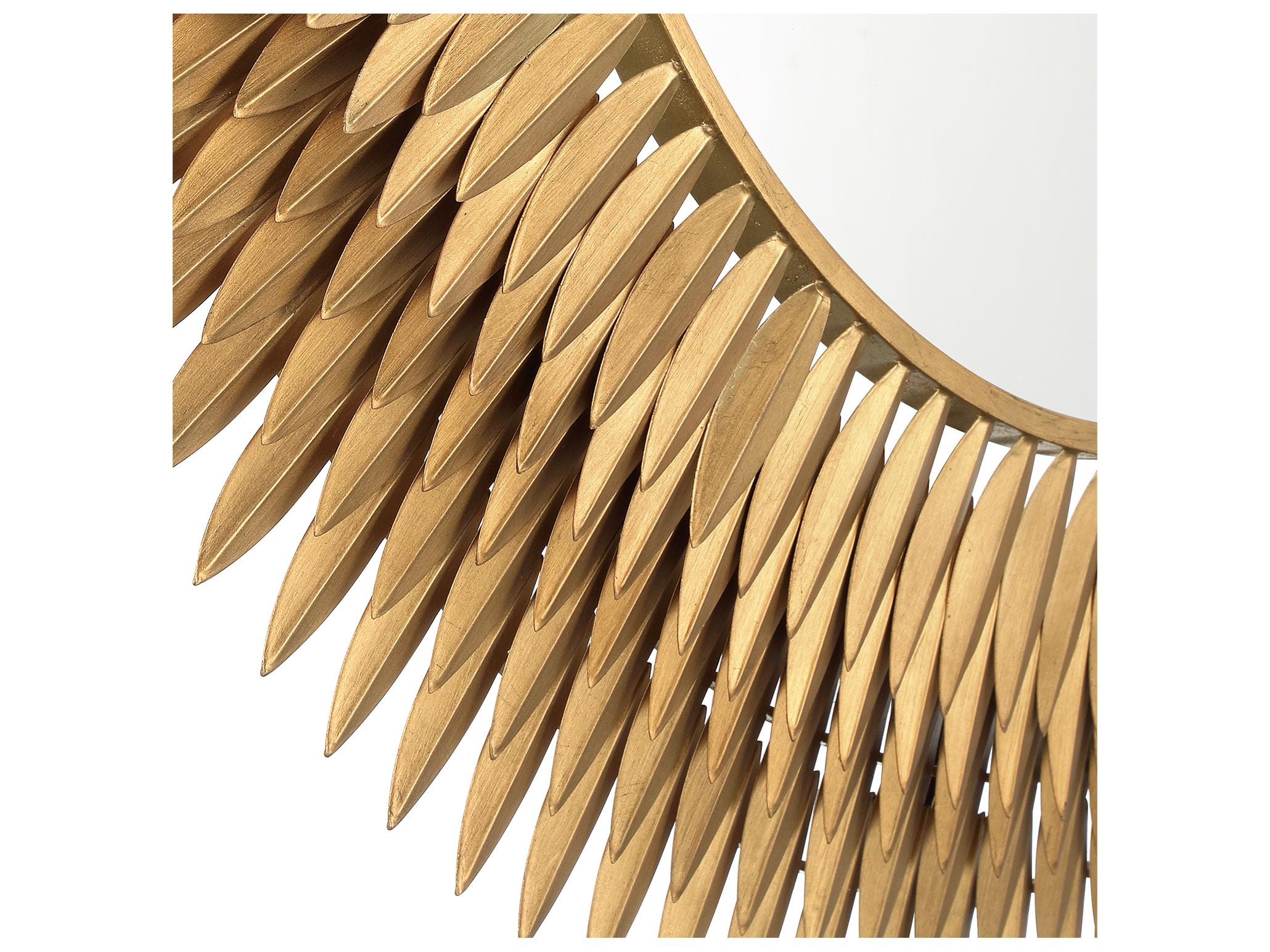 Crystorama Broche Gold Wall Mirror Round