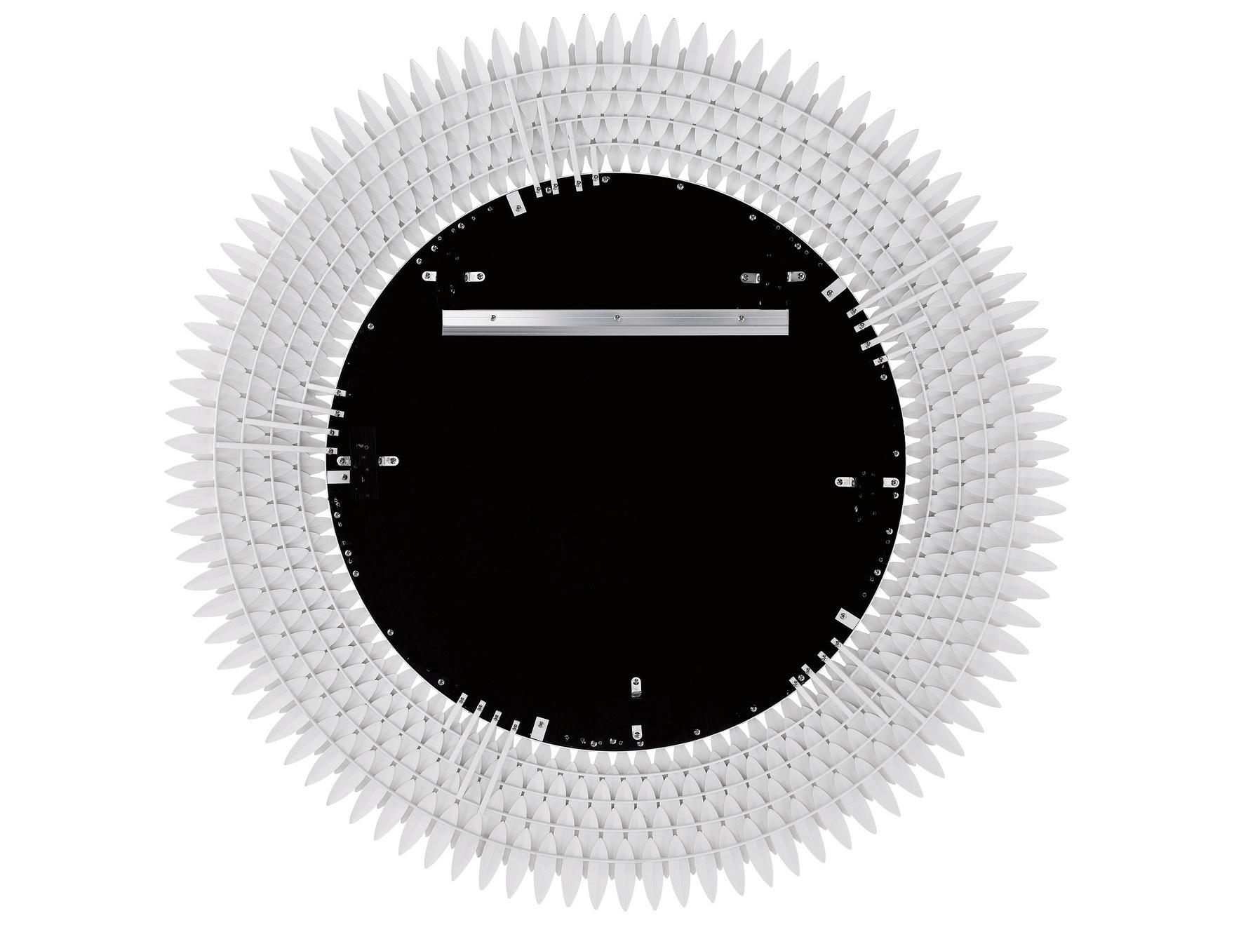 Crystorama Broche White Wall Mirror Round