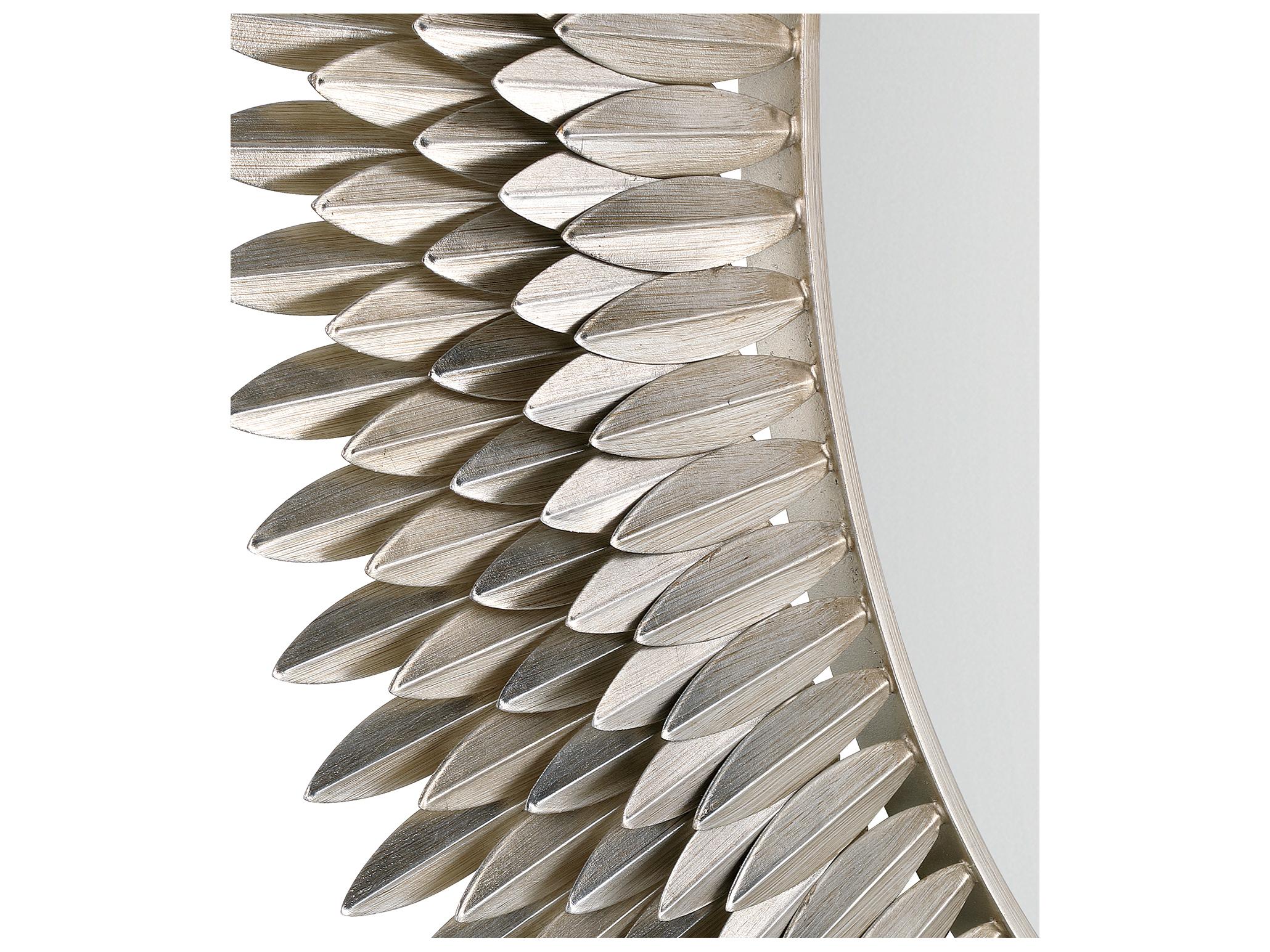 Crystorama Broche Silver Wall Mirror Round