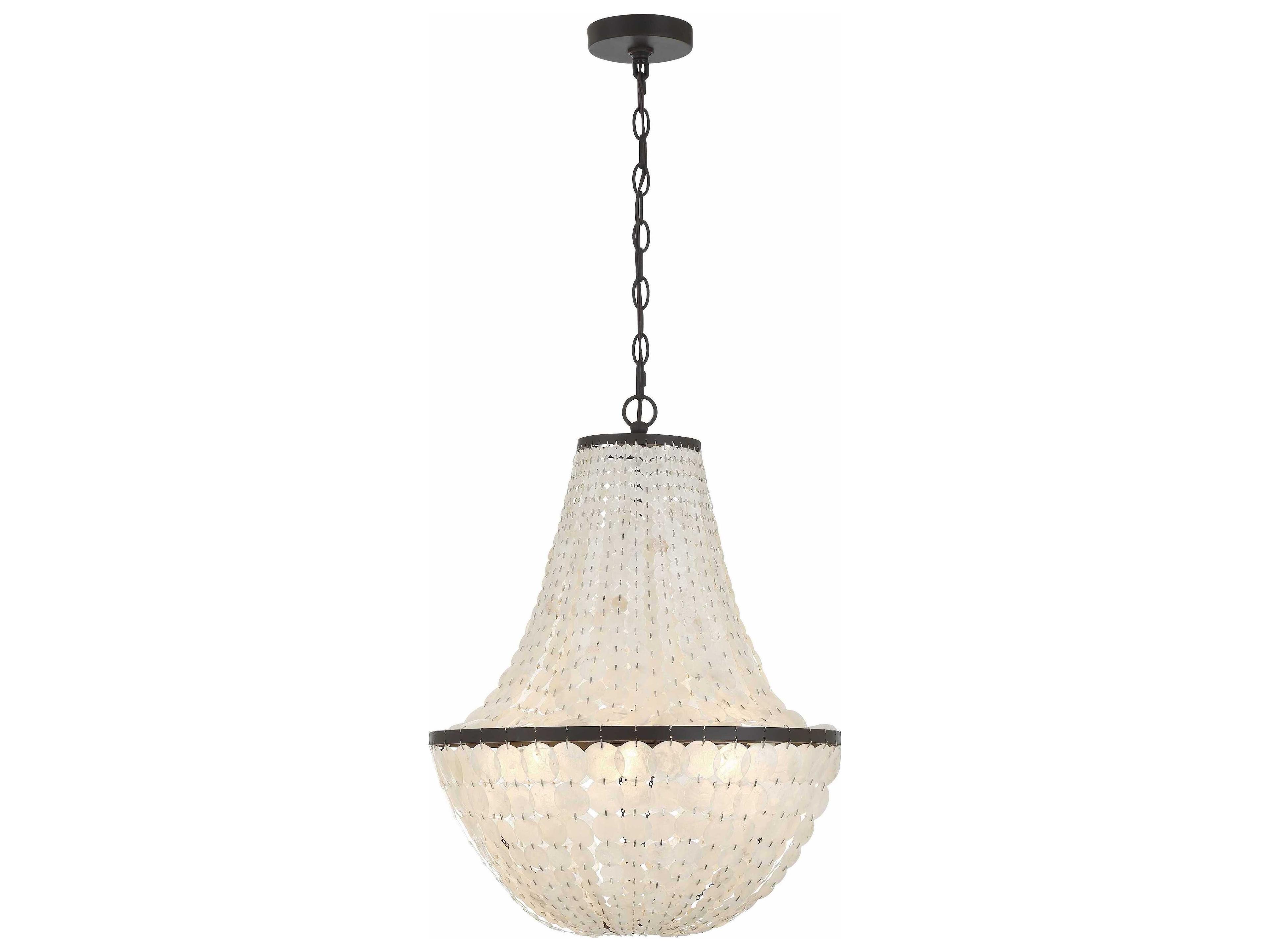 Crystorama Brielle 6-Light Bronze Candelabra Empire Chandelier