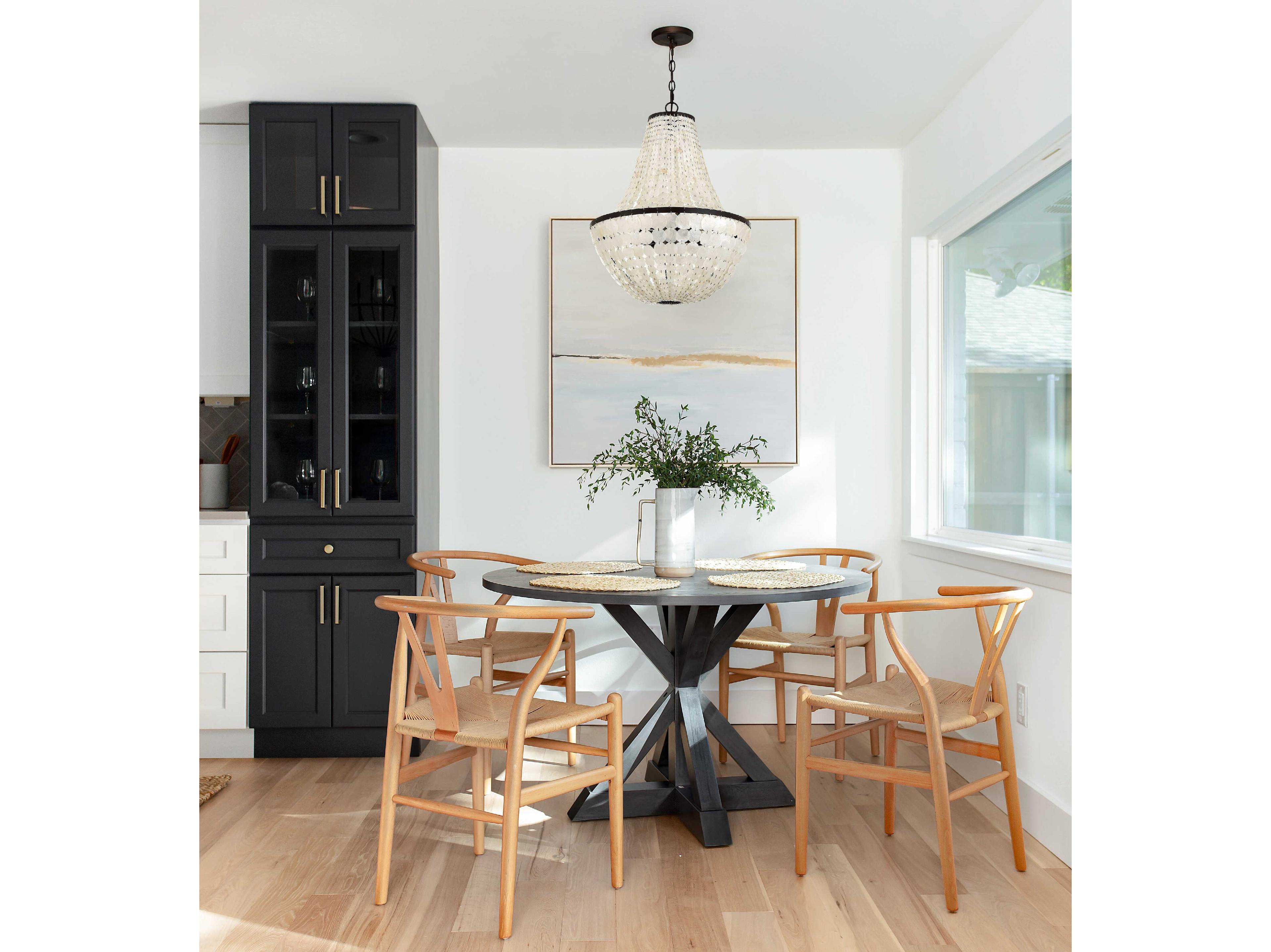 Crystorama Brielle 6-Light Bronze Candelabra Empire Chandelier