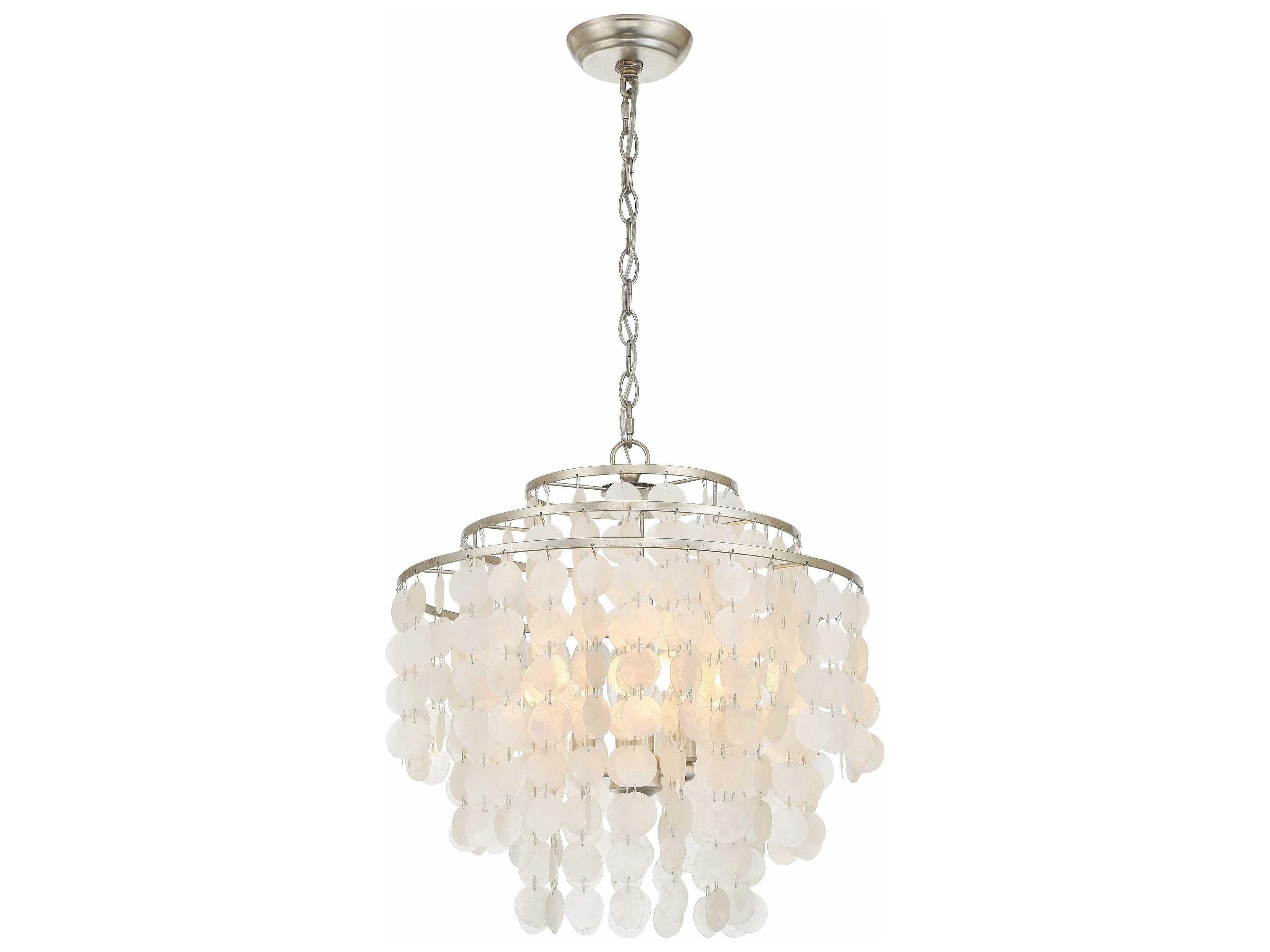 Crystorama Brielle 4-Light Silver Tiered Chandelier