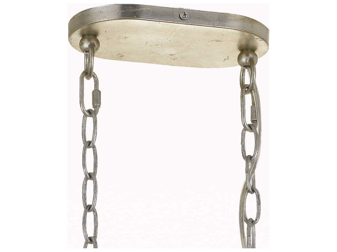 Crystorama Brielle 6-Light Off White Linear Tiered Island Pendant