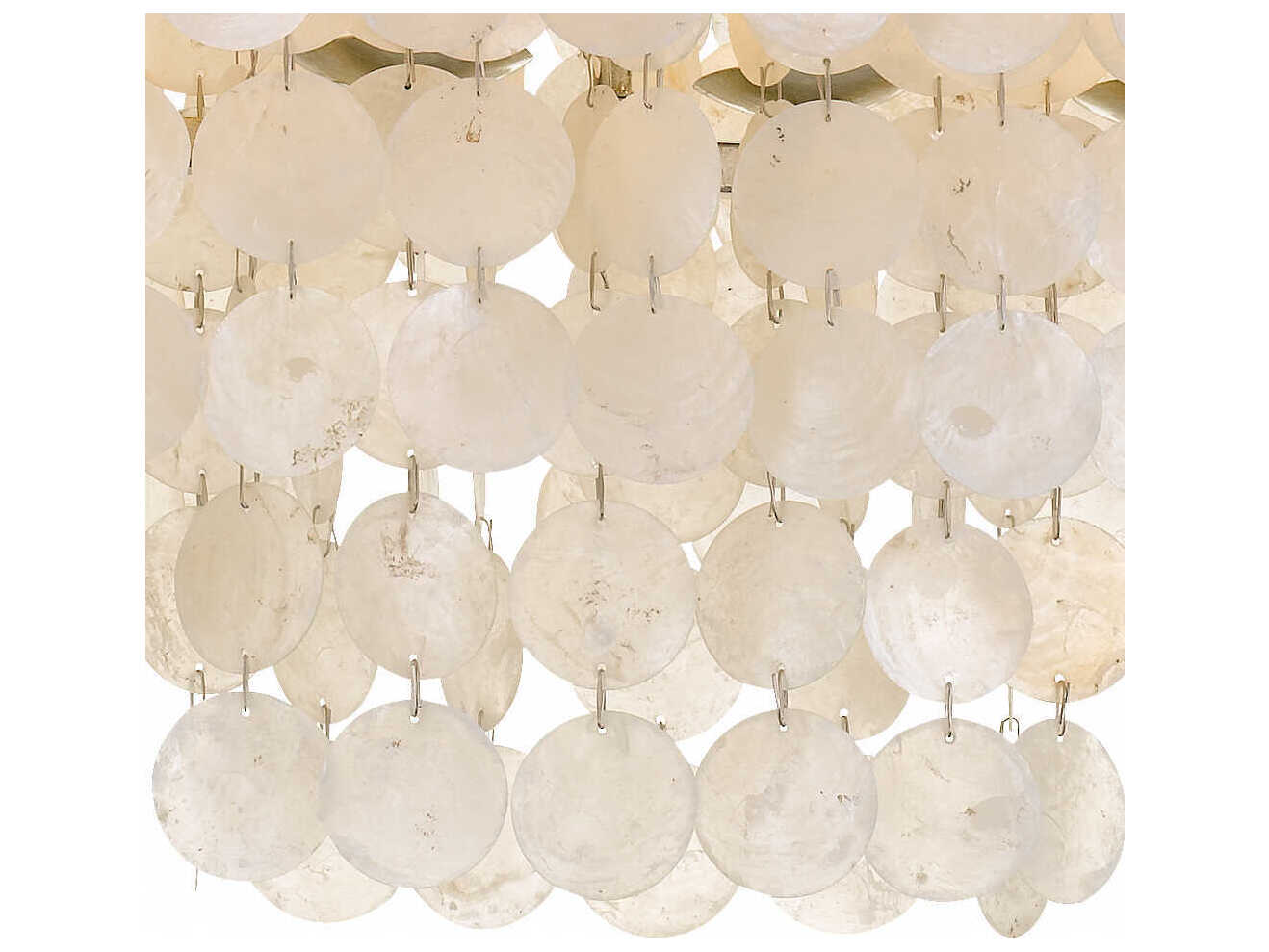 Crystorama Brielle 6-Light Off White Linear Tiered Island Pendant