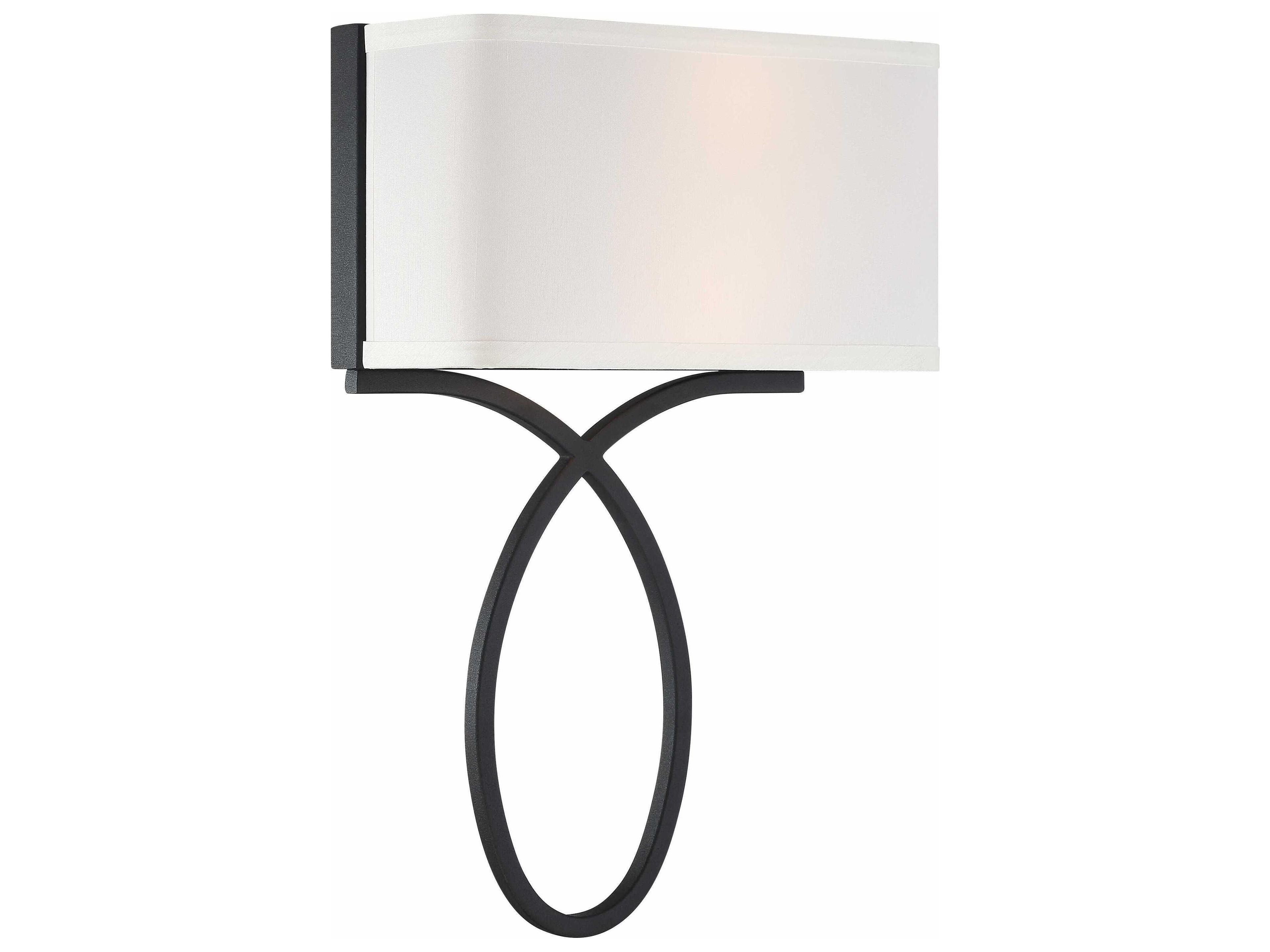 Crystorama Brinkley 2-Light Black Forged Wall Sconce