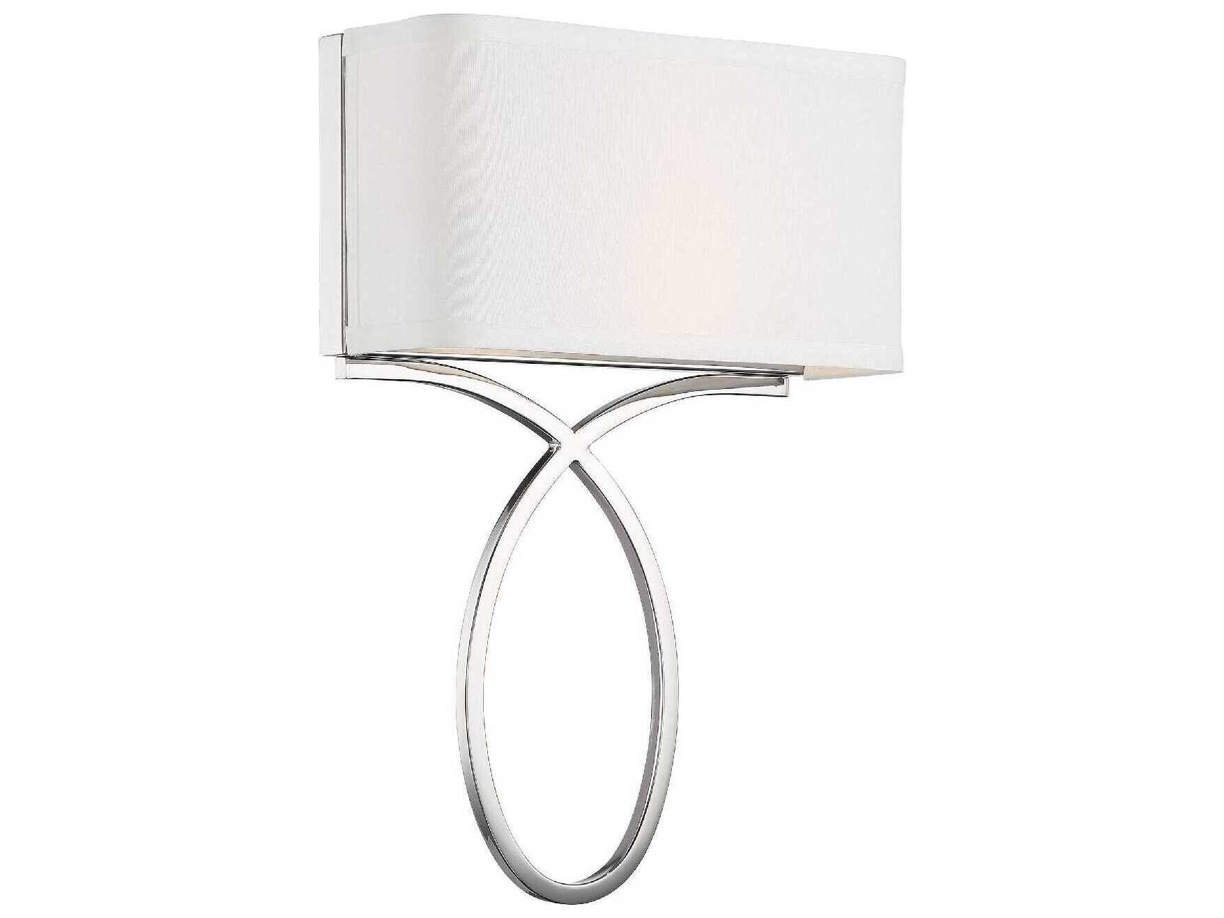 Crystorama Brinkley 2-Light Polished Nickel Wall Sconce