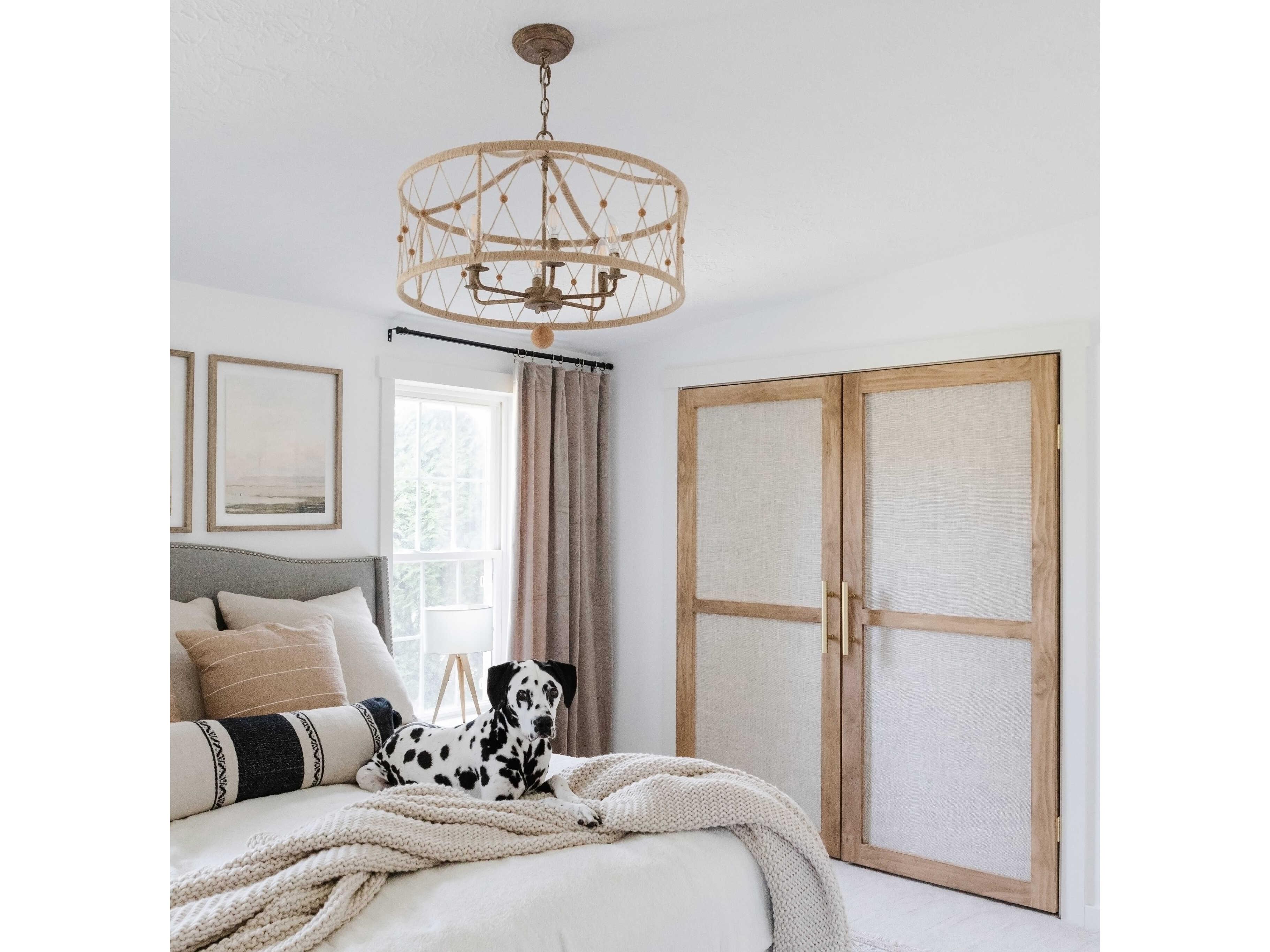 Crystorama Brixton 6-Light Burnished Silver Candelabra Drum Chandelier