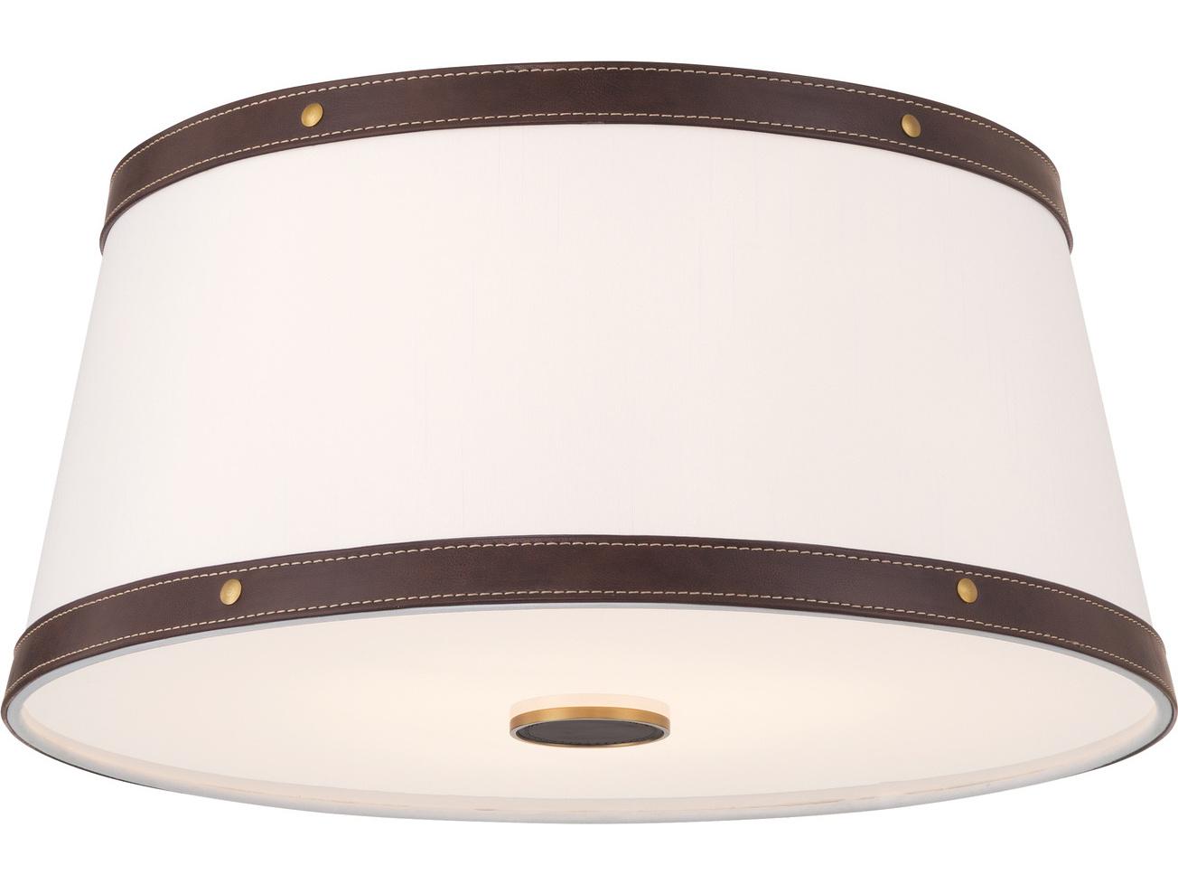 Crystorama Callahan 3-Light Brown Flush Mount