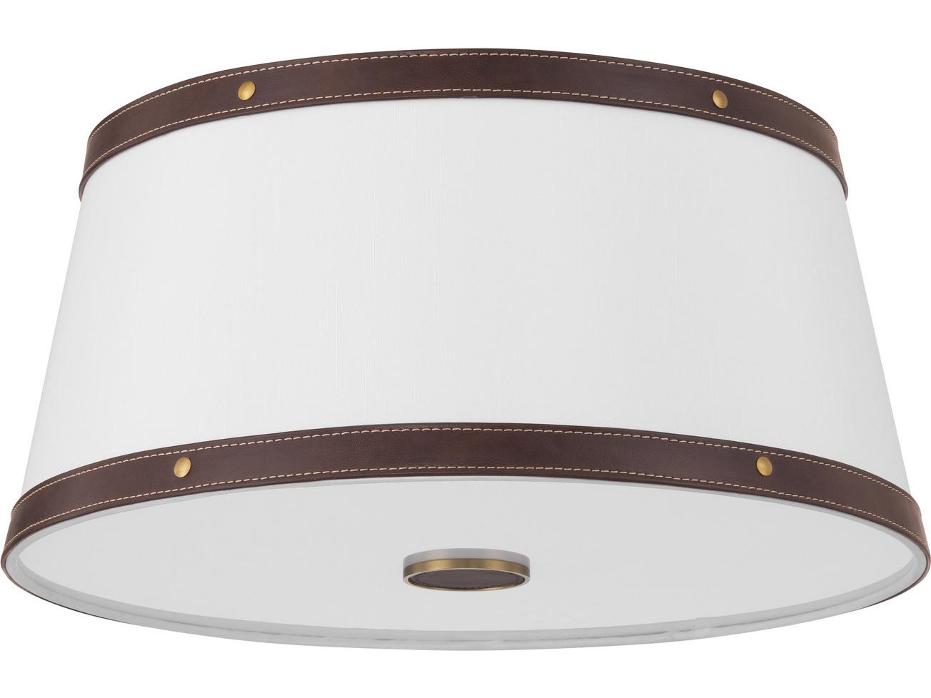 Crystorama Callahan 3-Light Brown Flush Mount