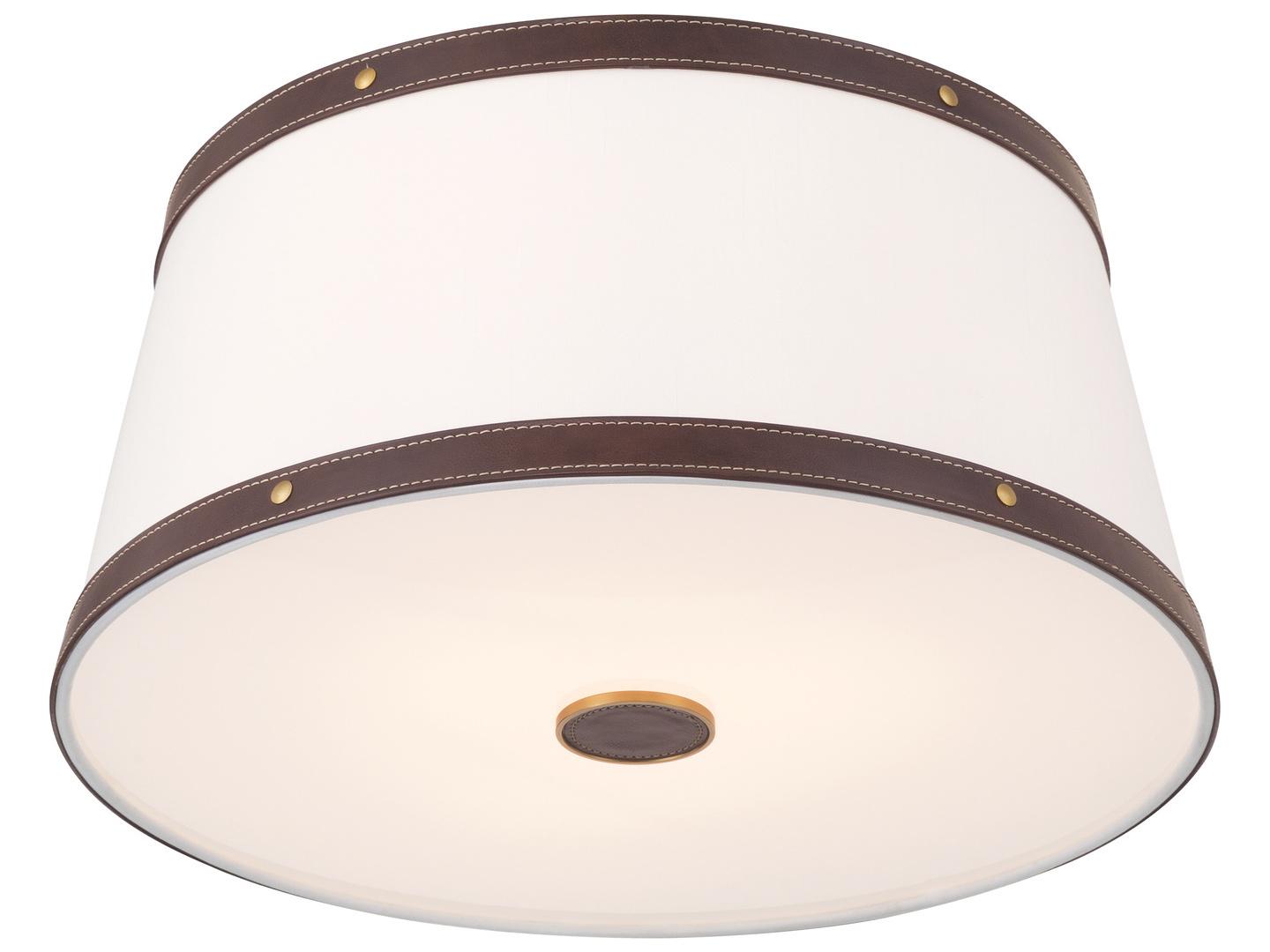 Crystorama Callahan 3-Light Brown Flush Mount