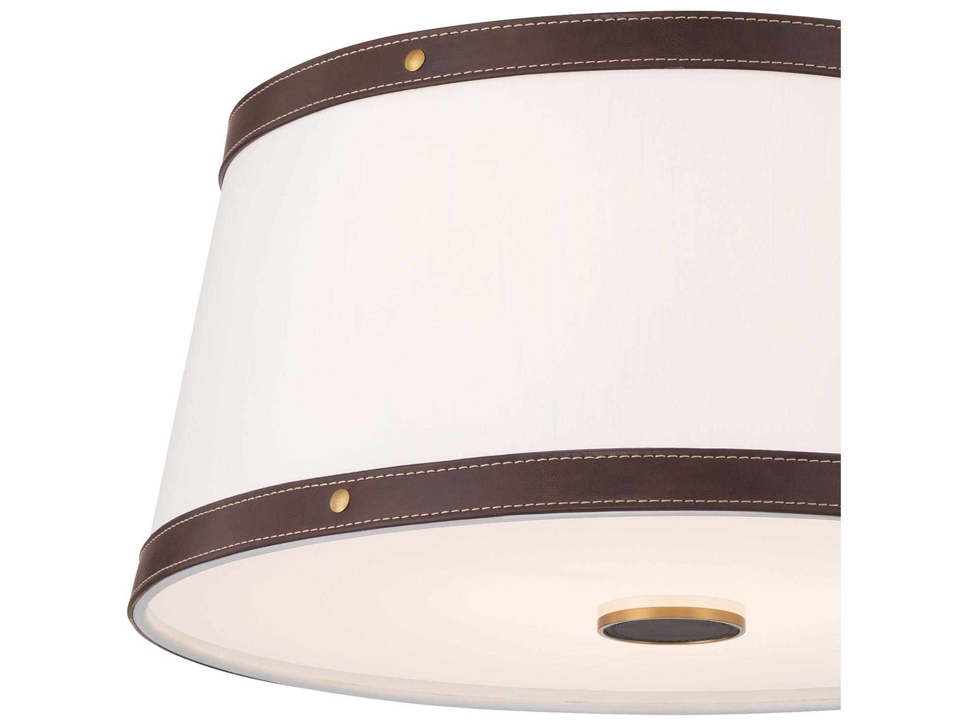 Crystorama Callahan 3-Light Brown Flush Mount