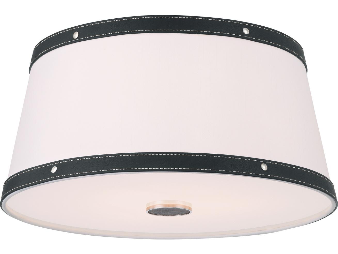 Crystorama Callahan 3-Light Black Flush Mount