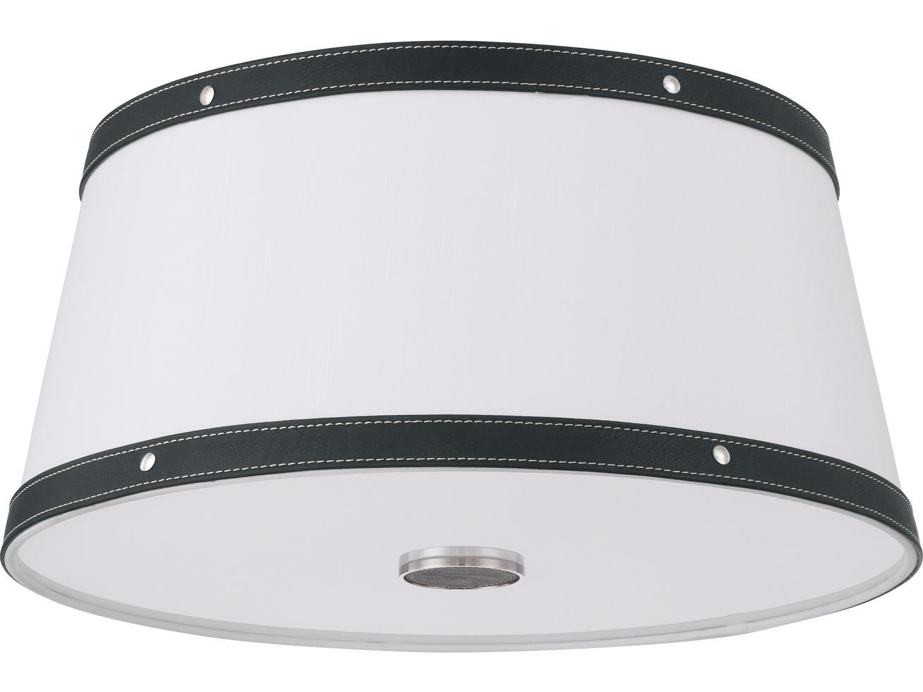 Crystorama Callahan 3-Light Black Flush Mount