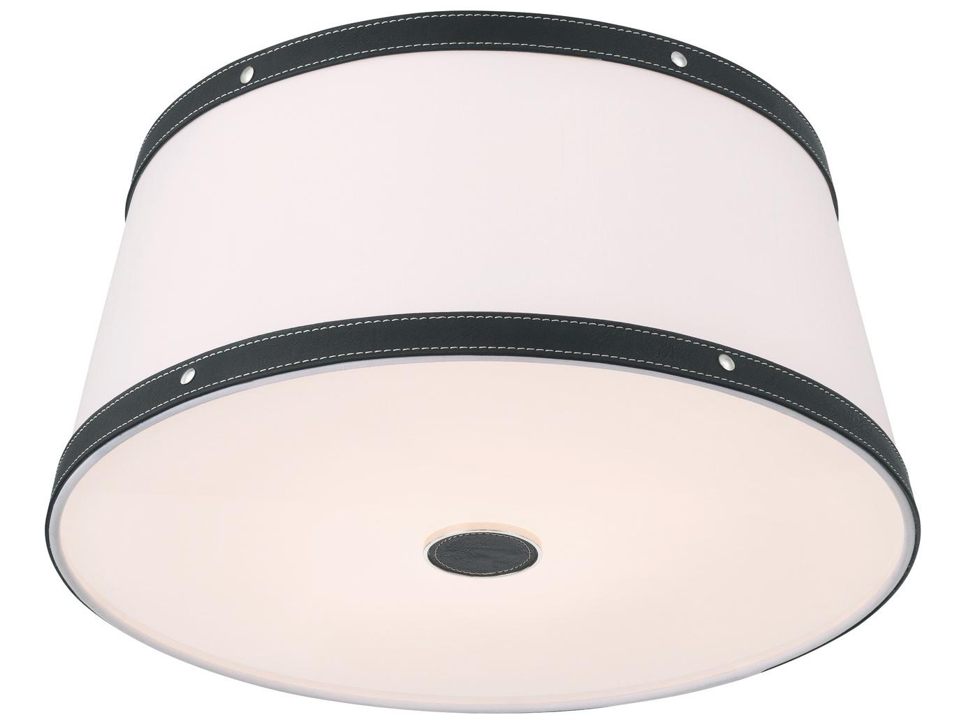 Crystorama Callahan 3-Light Black Flush Mount