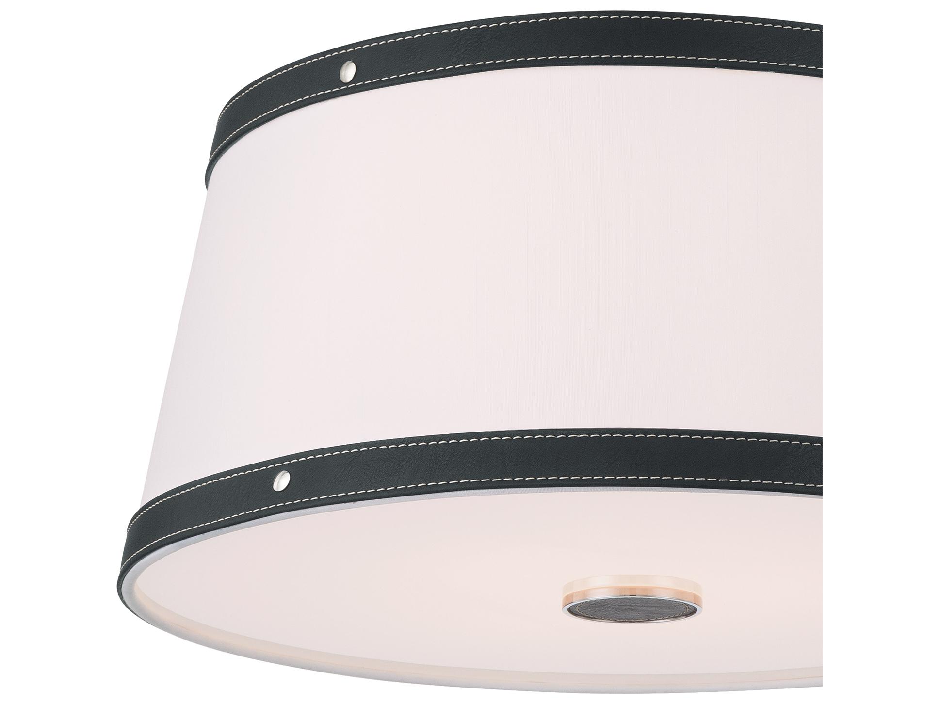 Crystorama Callahan 3-Light Black Flush Mount