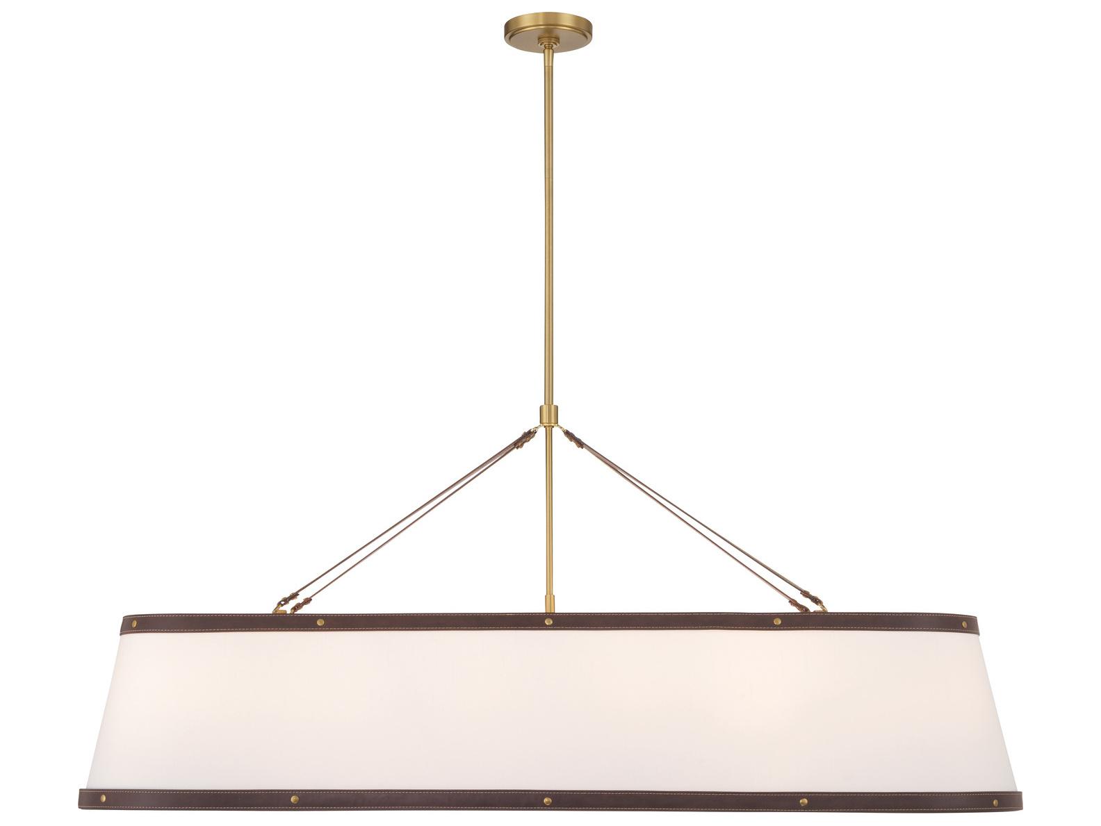Crystorama Callahan 6-Light Brown Linear Island Pendant
