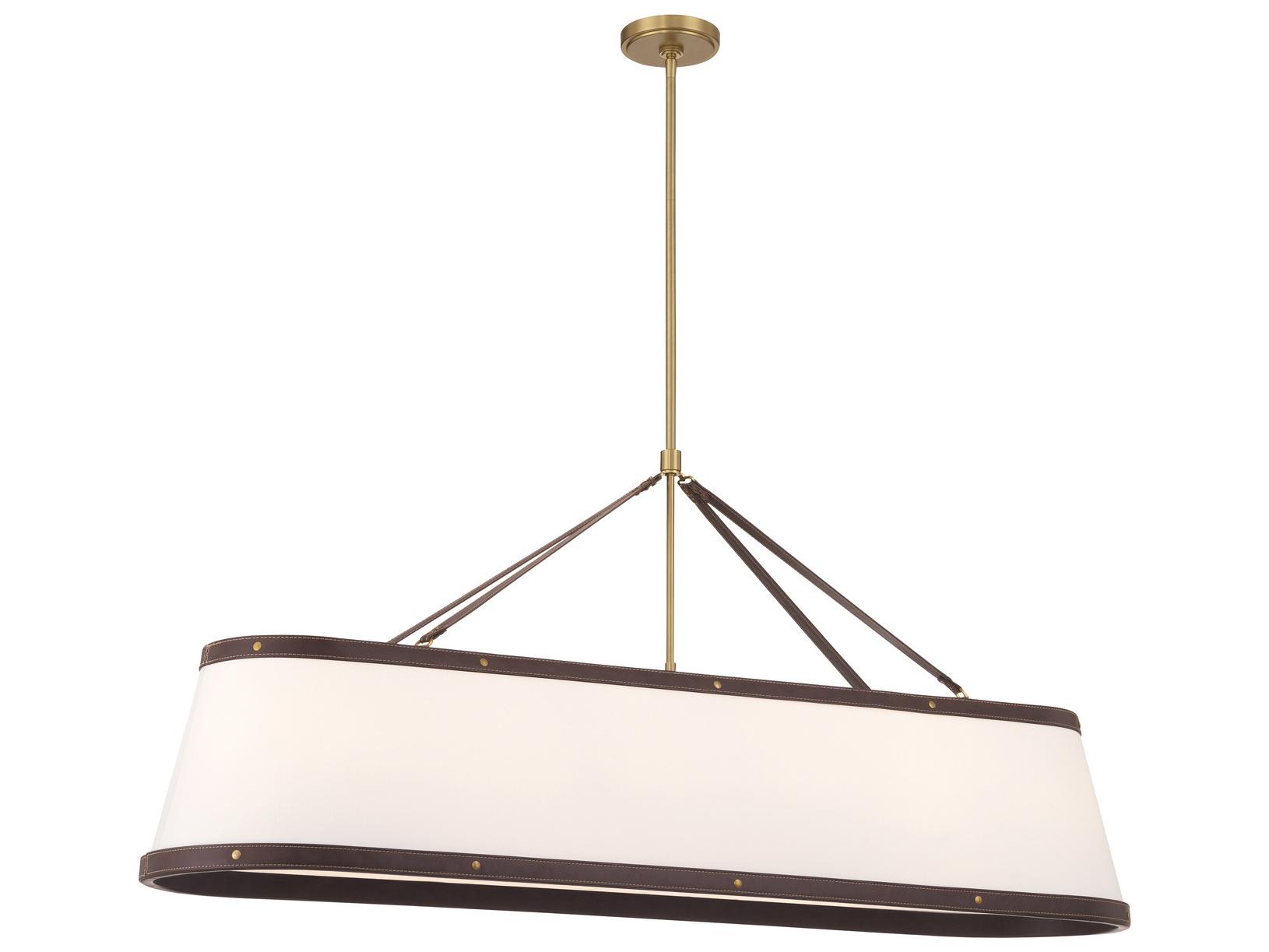 Crystorama Callahan 6-Light Brown Linear Island Pendant