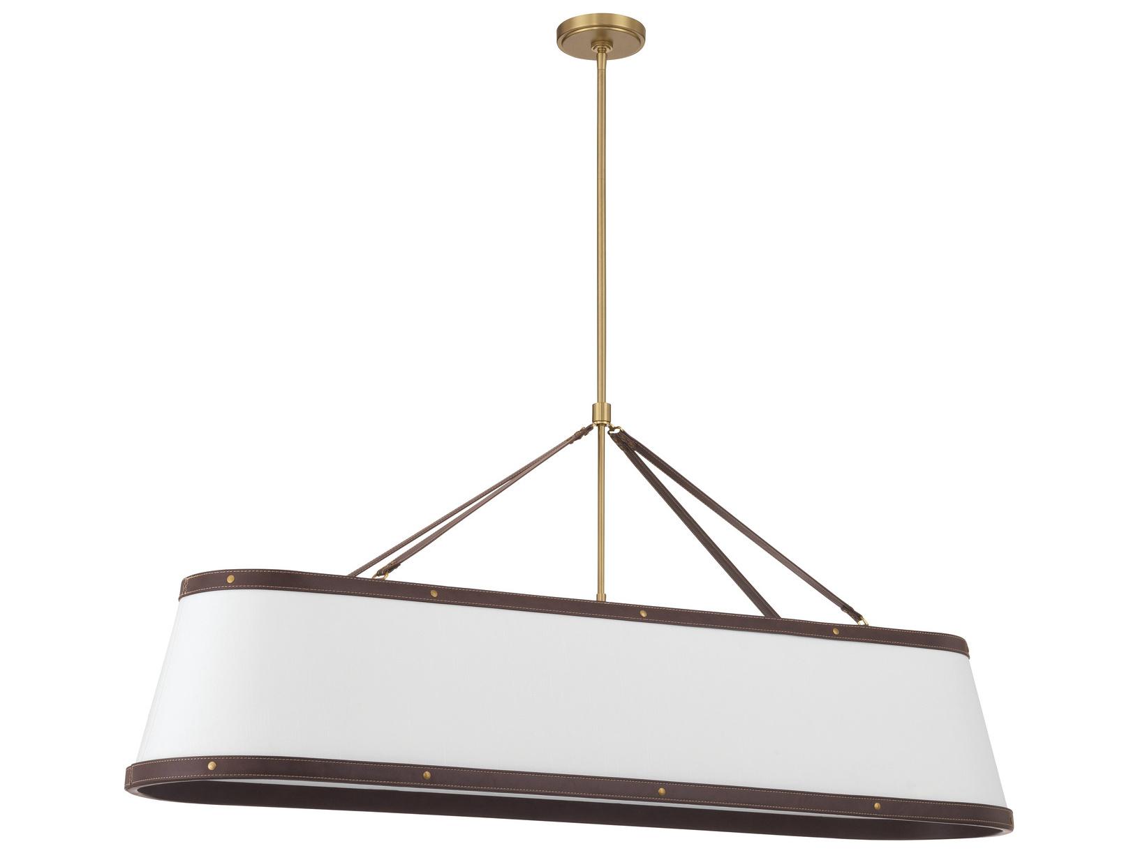 Crystorama Callahan 6-Light Brown Linear Island Pendant